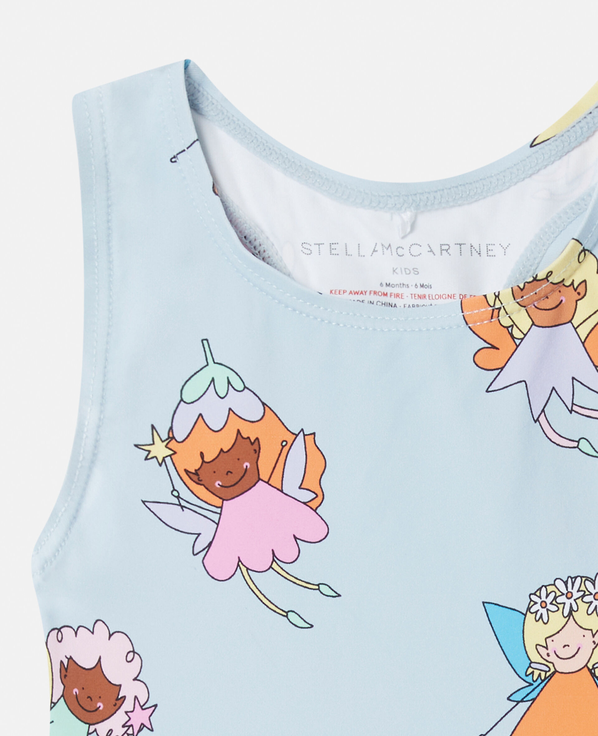 Fairies Print Frilled Swimsuit