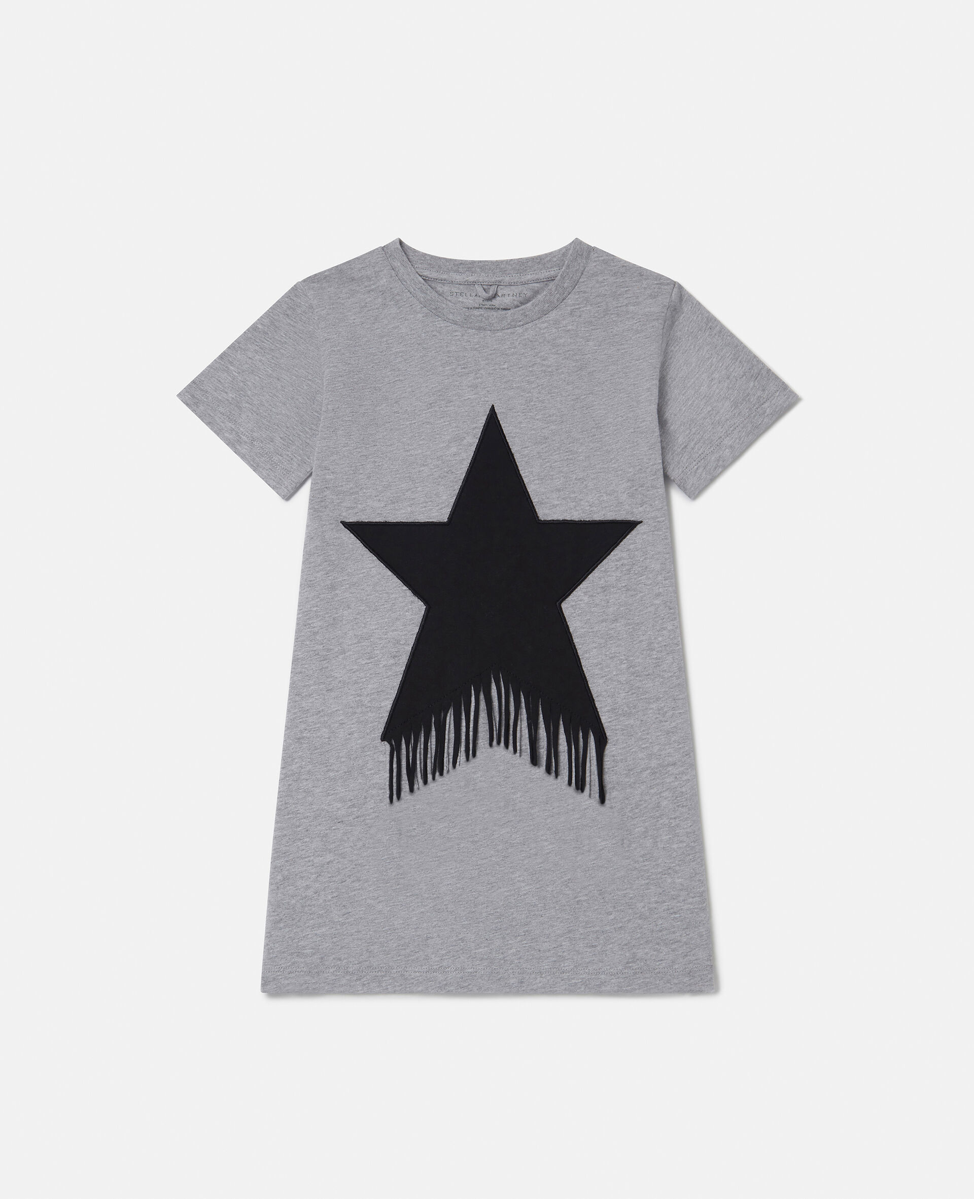 Star Graphic Fringed T-Shirt Dress