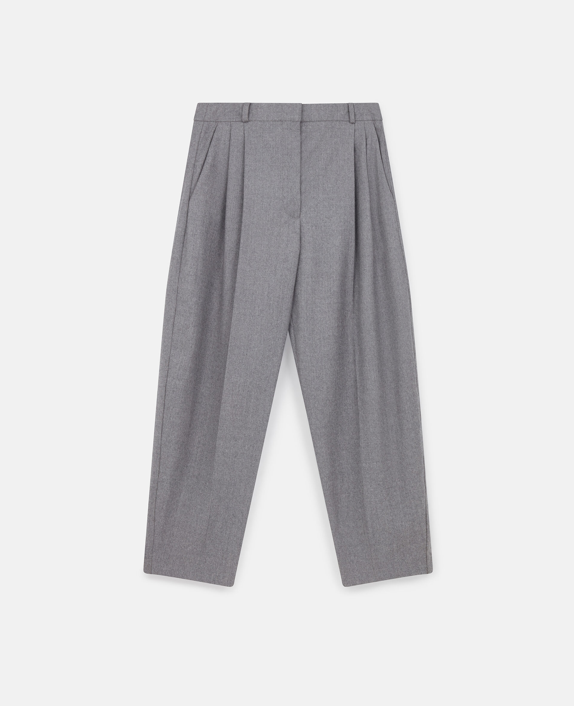 Pleated High-Rise Wool Pants