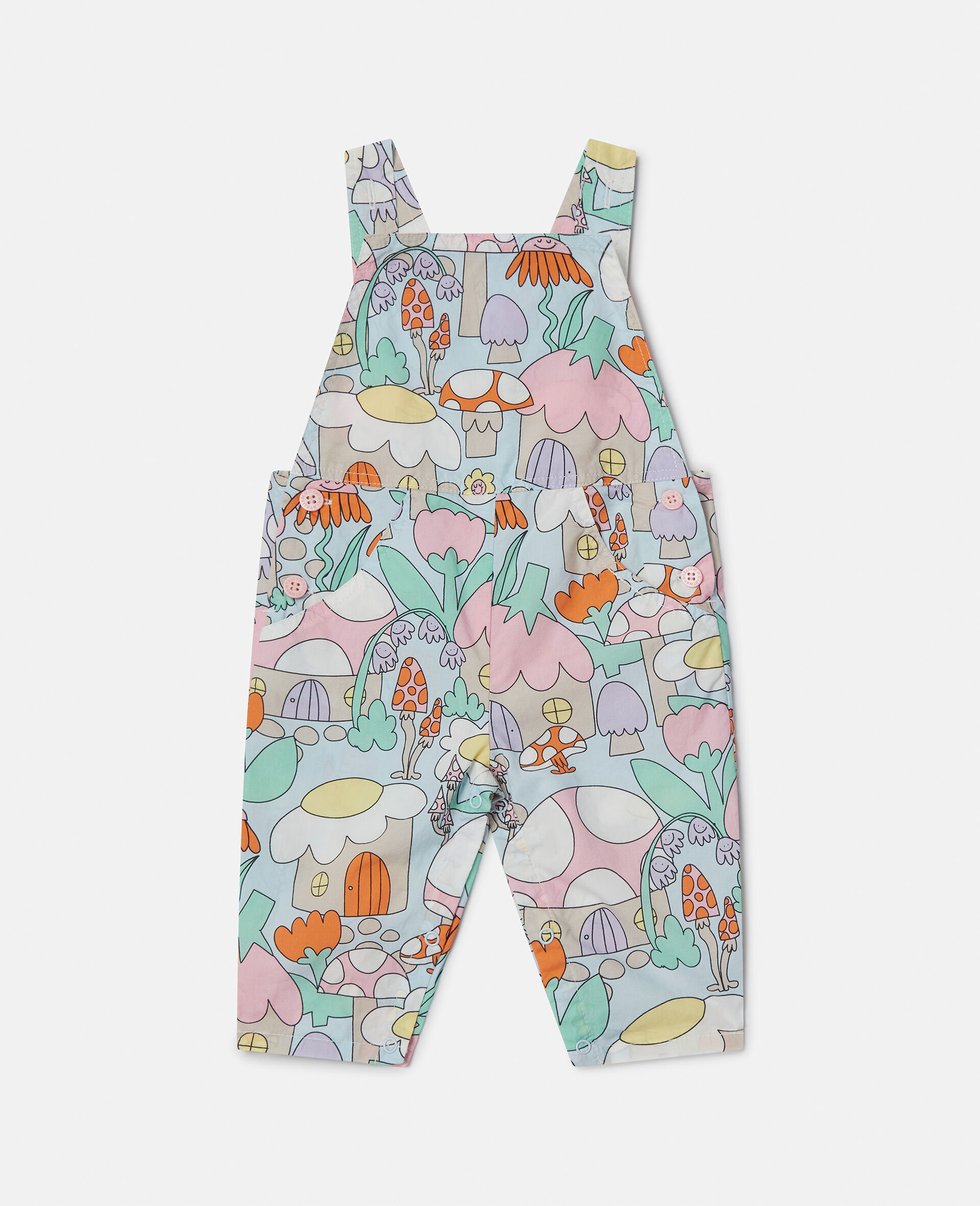 Woodland Print Denim Dungarees