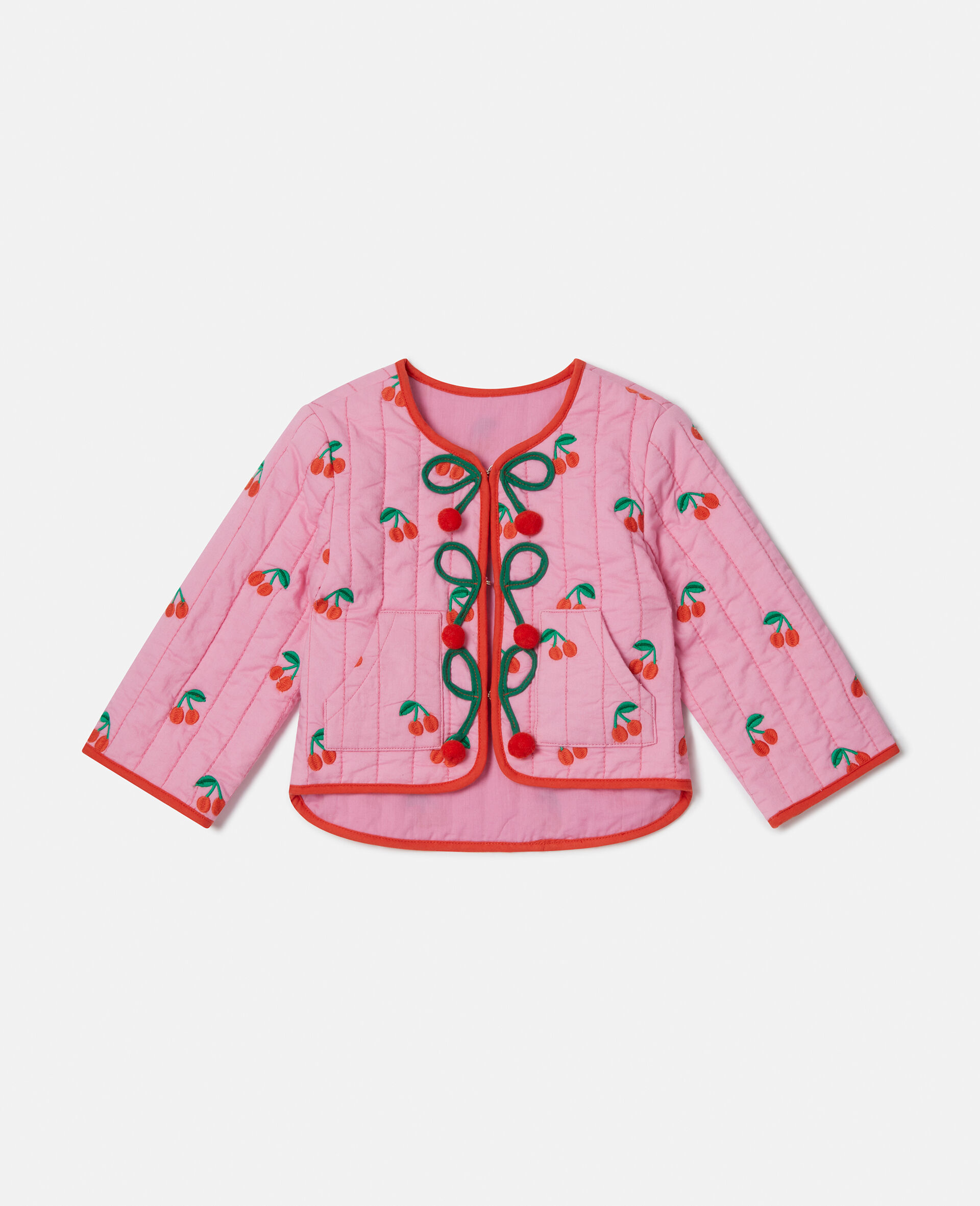 Cherry Print Quilted Jacket
