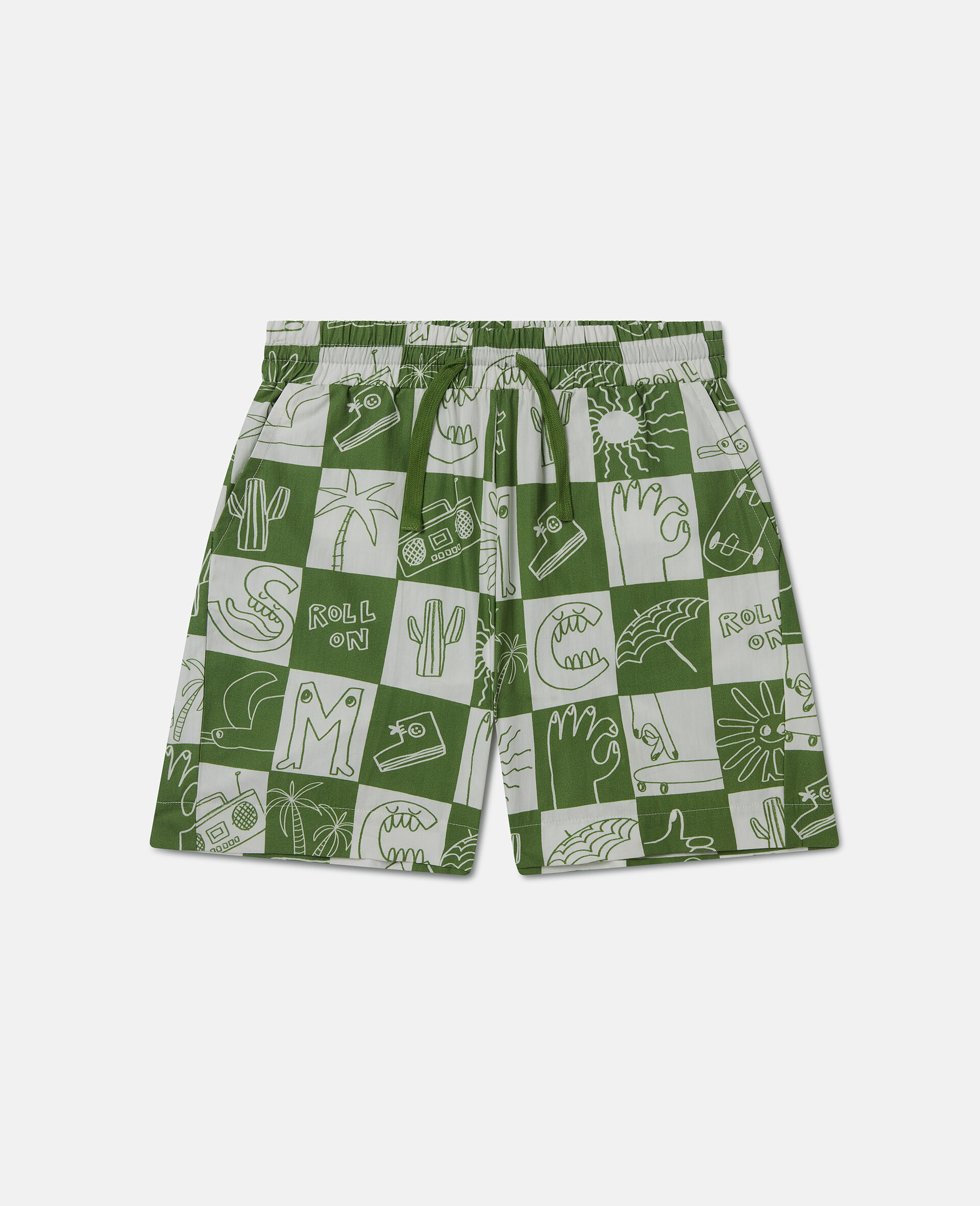 Brand Lettering Check Shorts