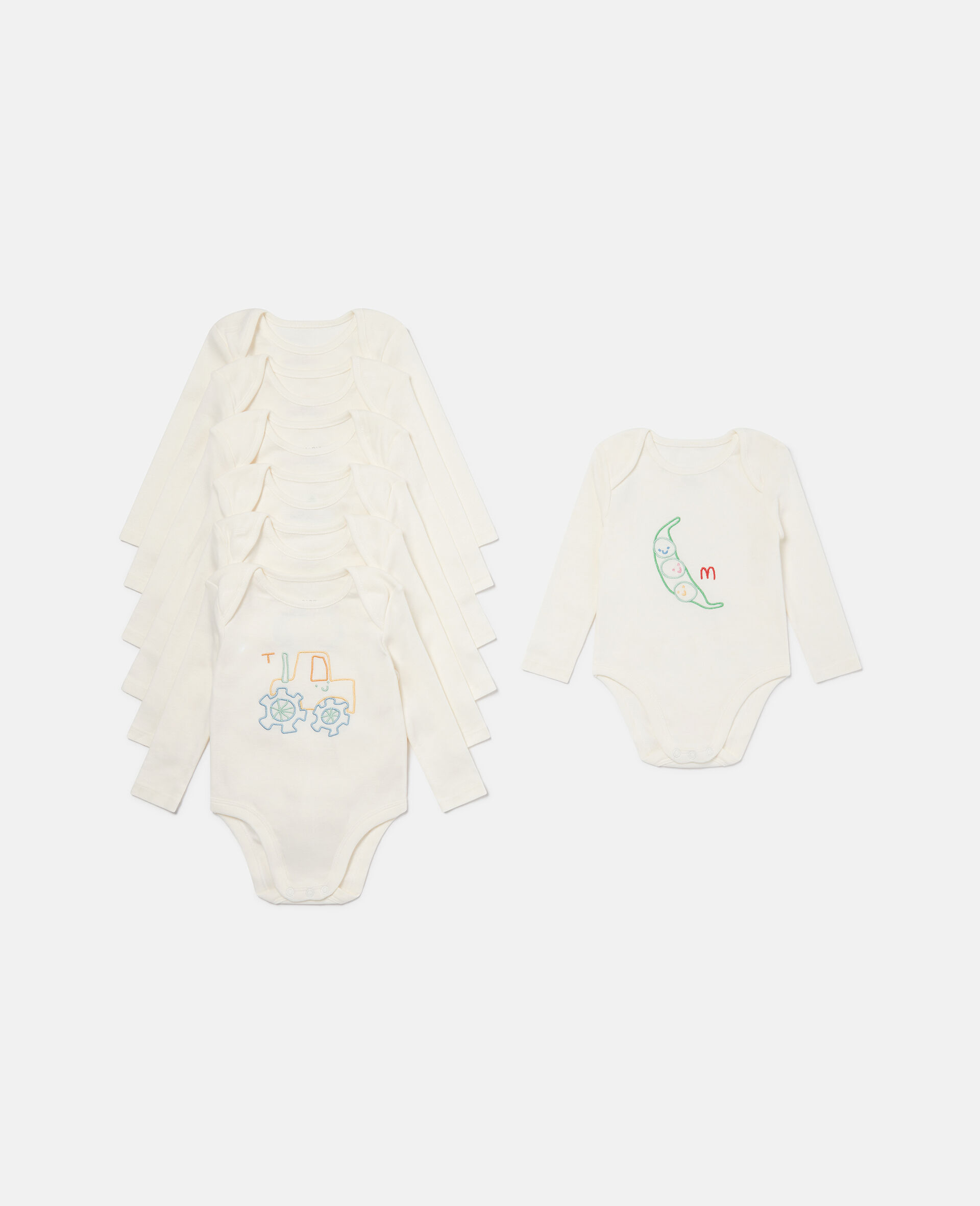 Embroidered Romper Set of 7