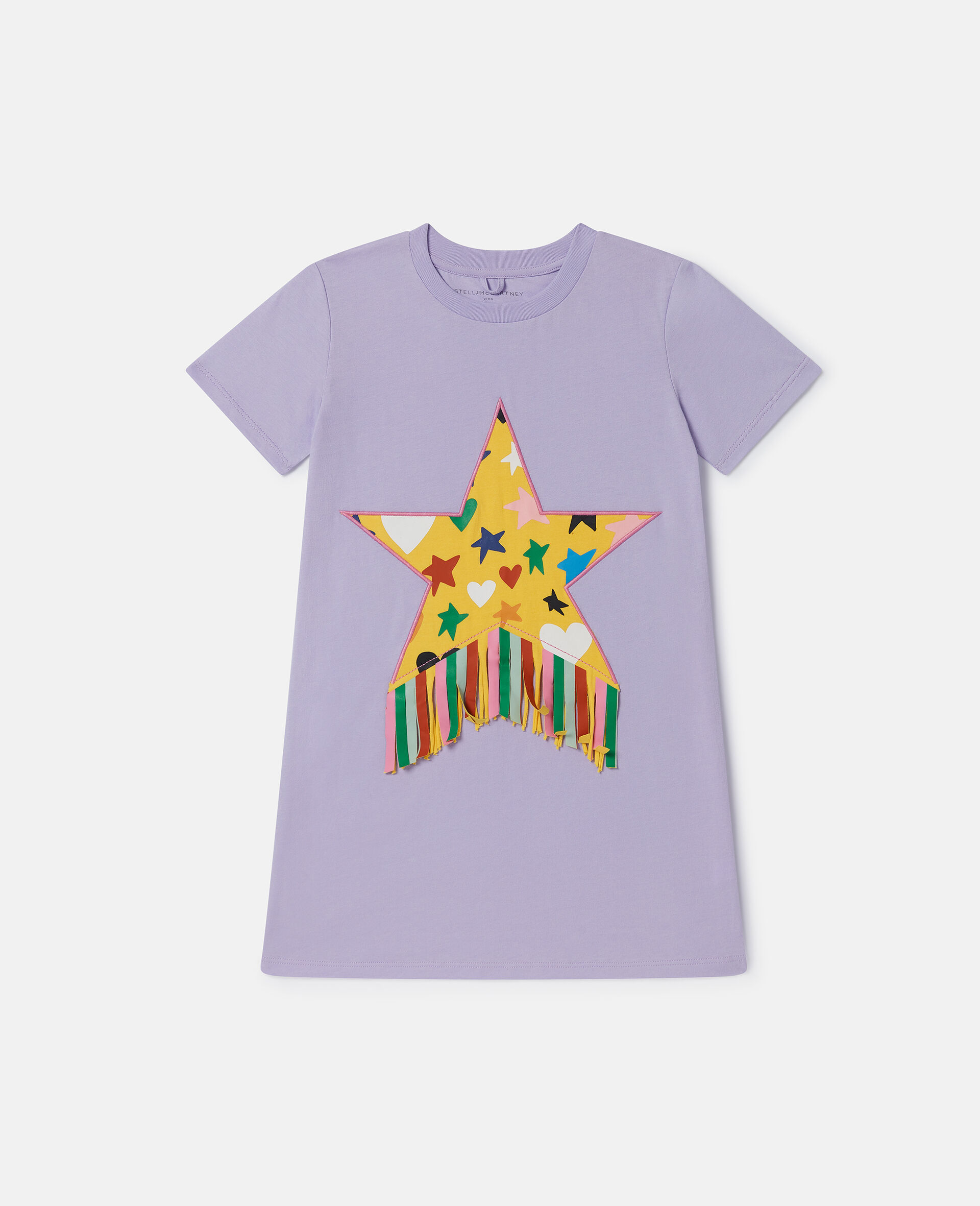 Star Graphic Fringe T-Shirt Dress