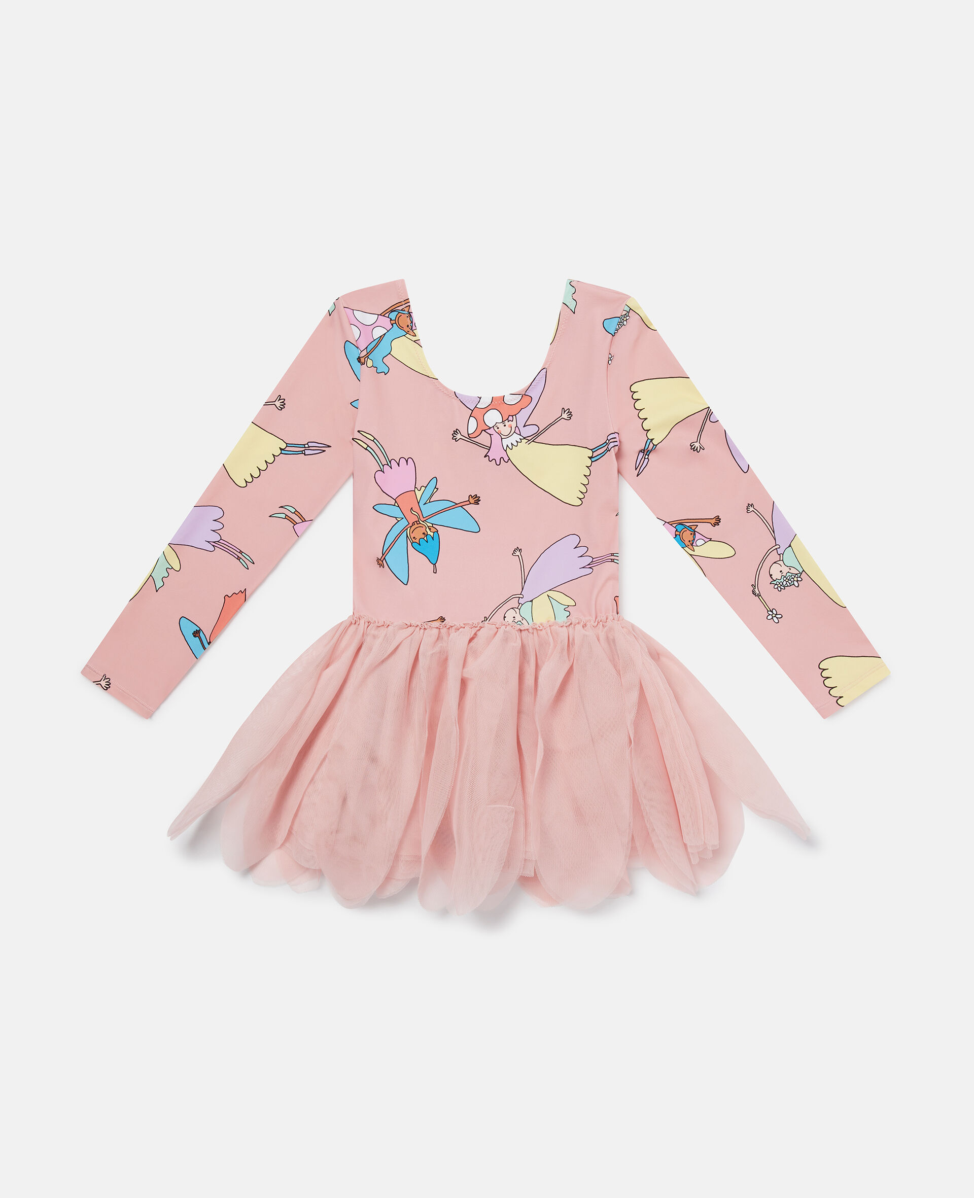 Fairies Print Tulle Petals Dress