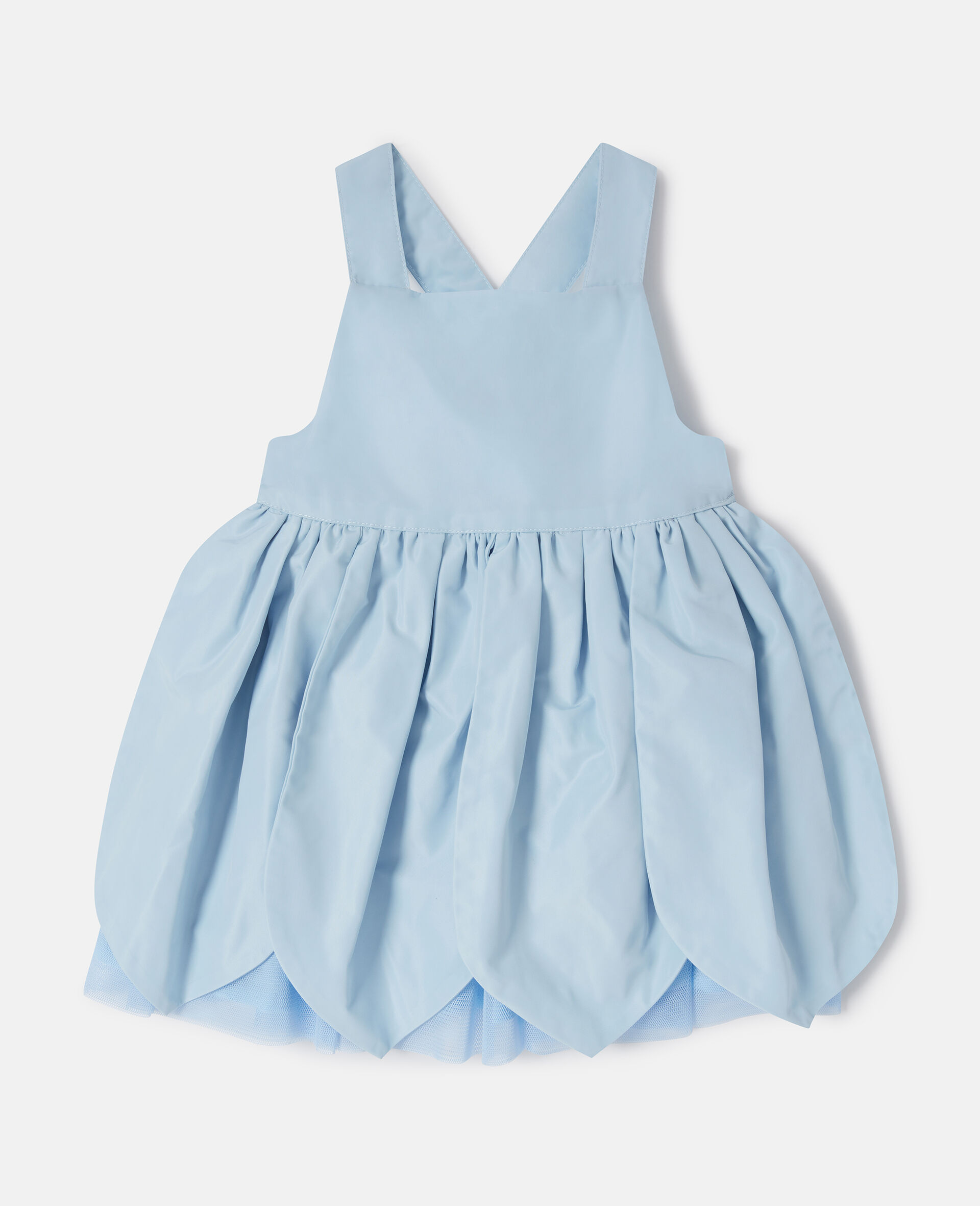 Petals Sleeveless Paneled Tulle Dress