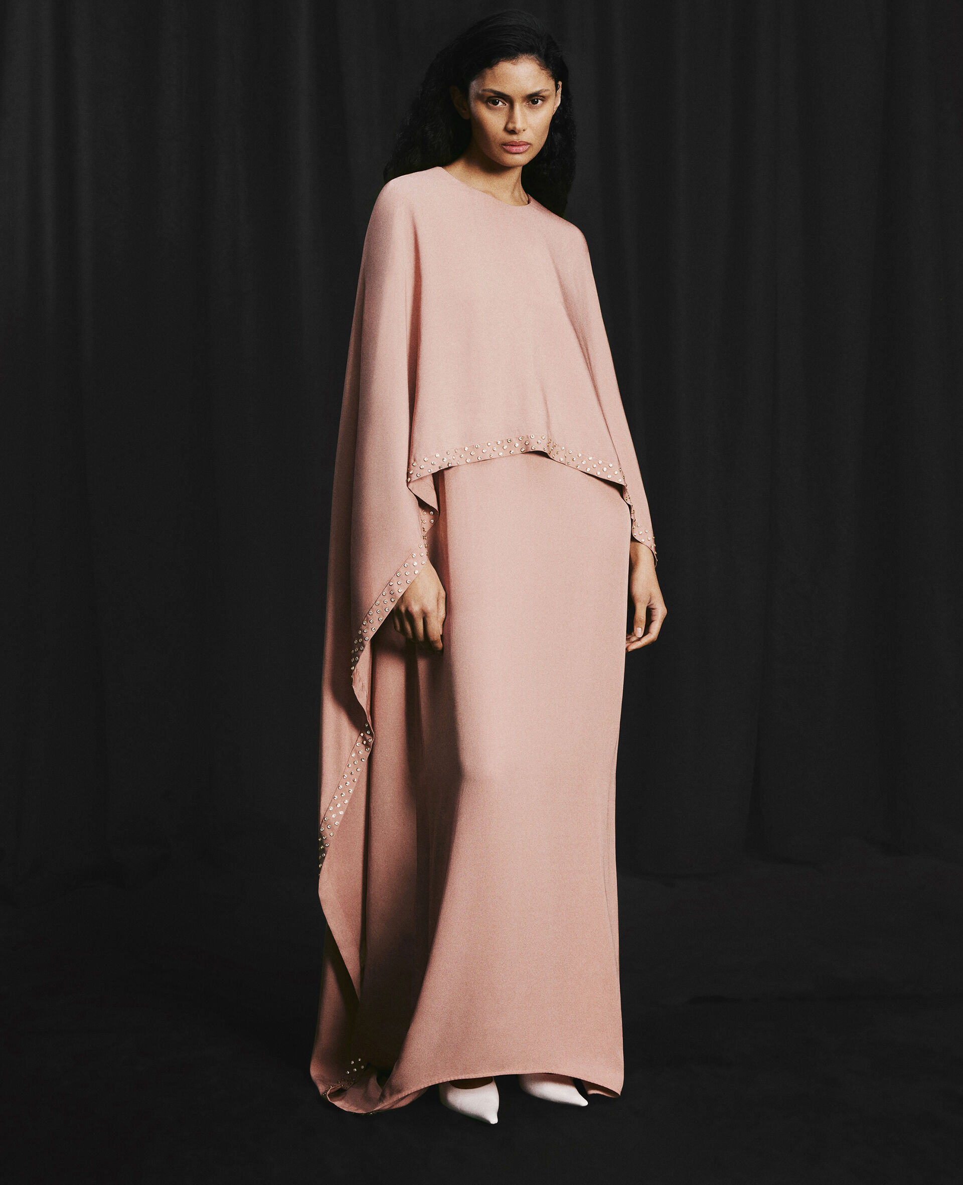 Lead-Free Crystal Cape Gown