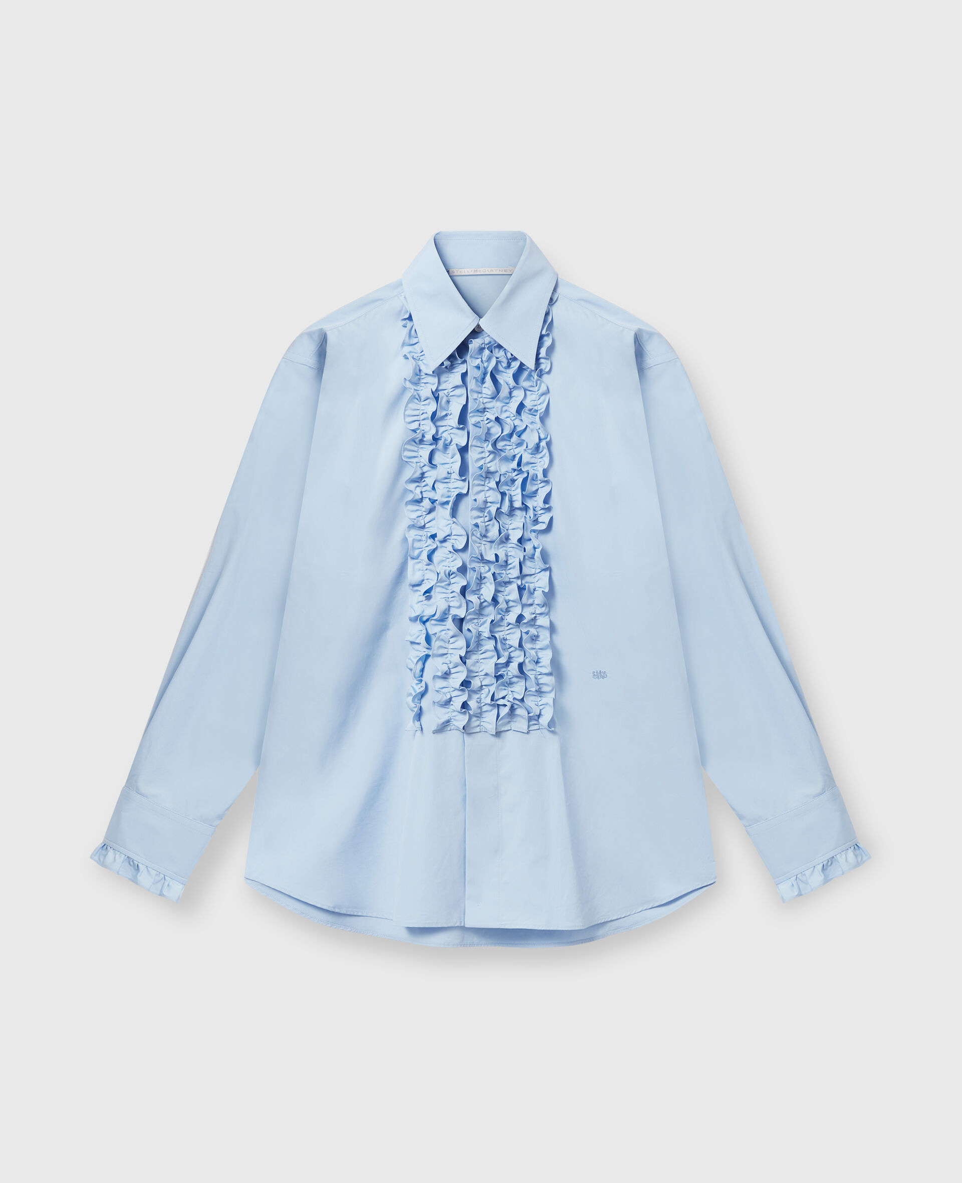 Ruffled Panel Oxford Shirt