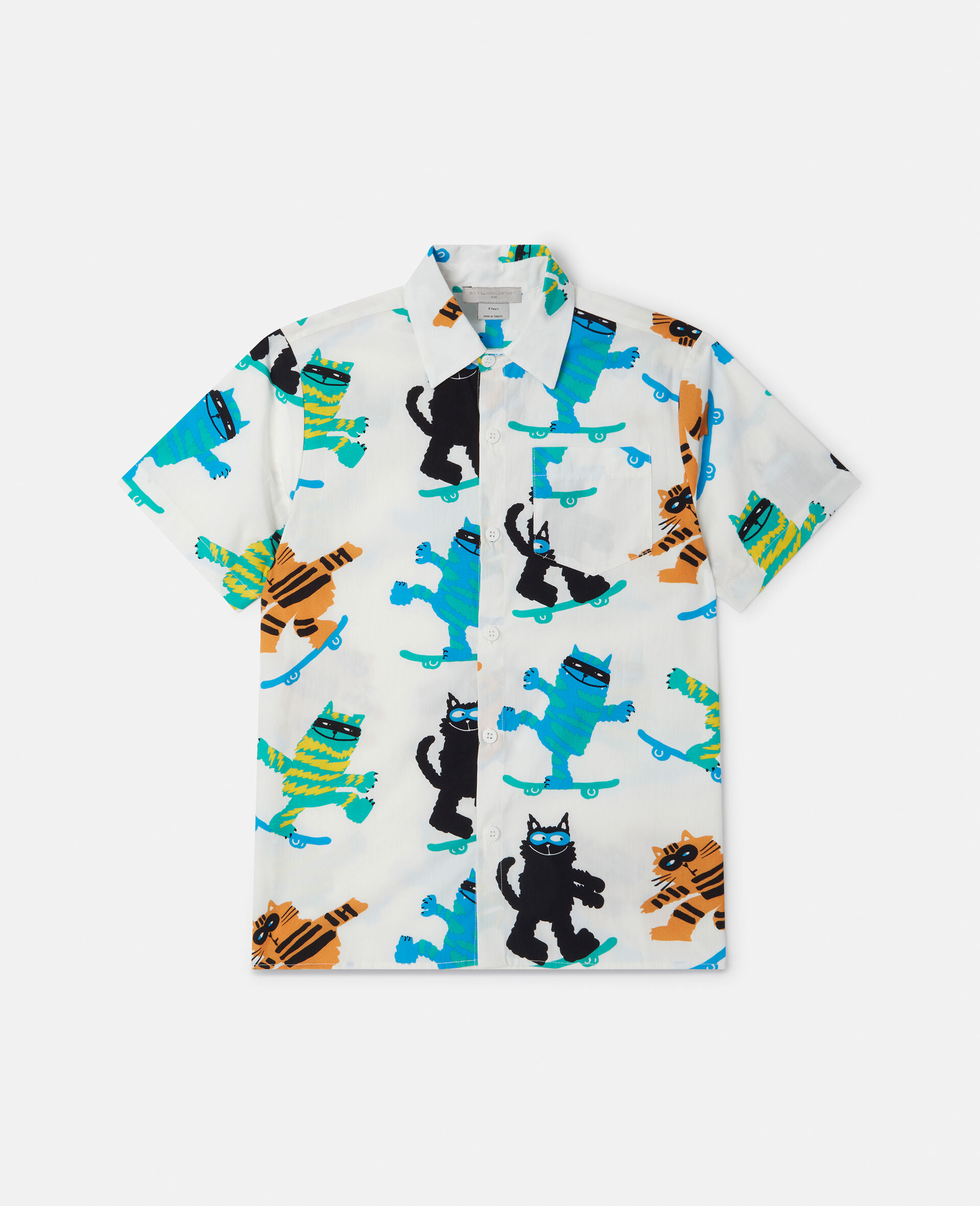 Cats Print Short-Sleeve Shirt