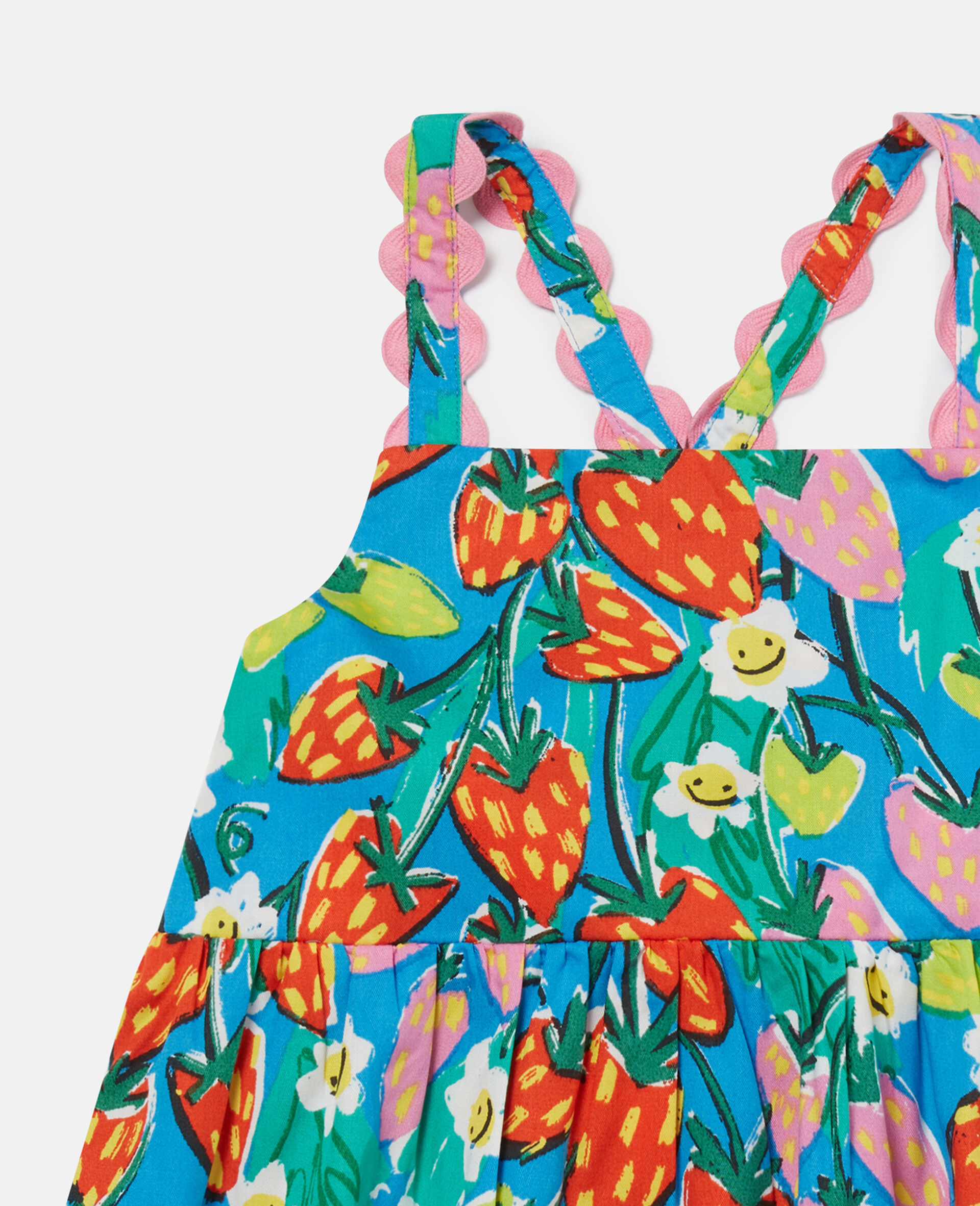 Strawberry Print Sleeveless Dress