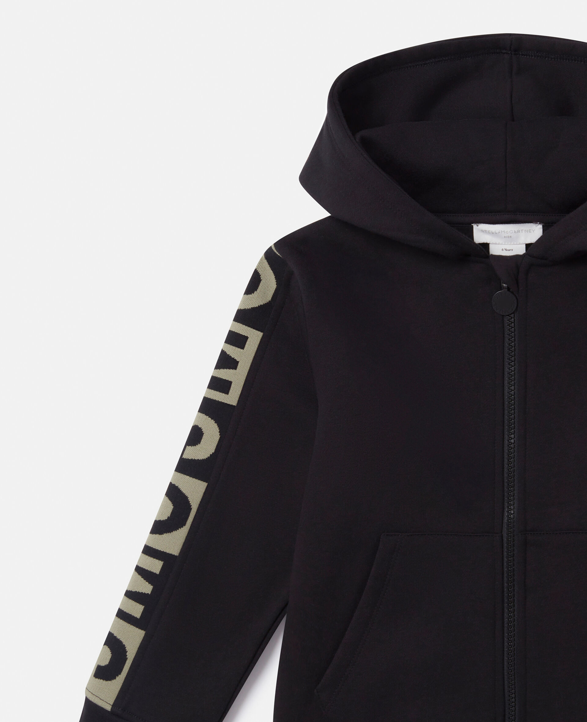 Logo Graphic Hooded Zipper Sweatshirt