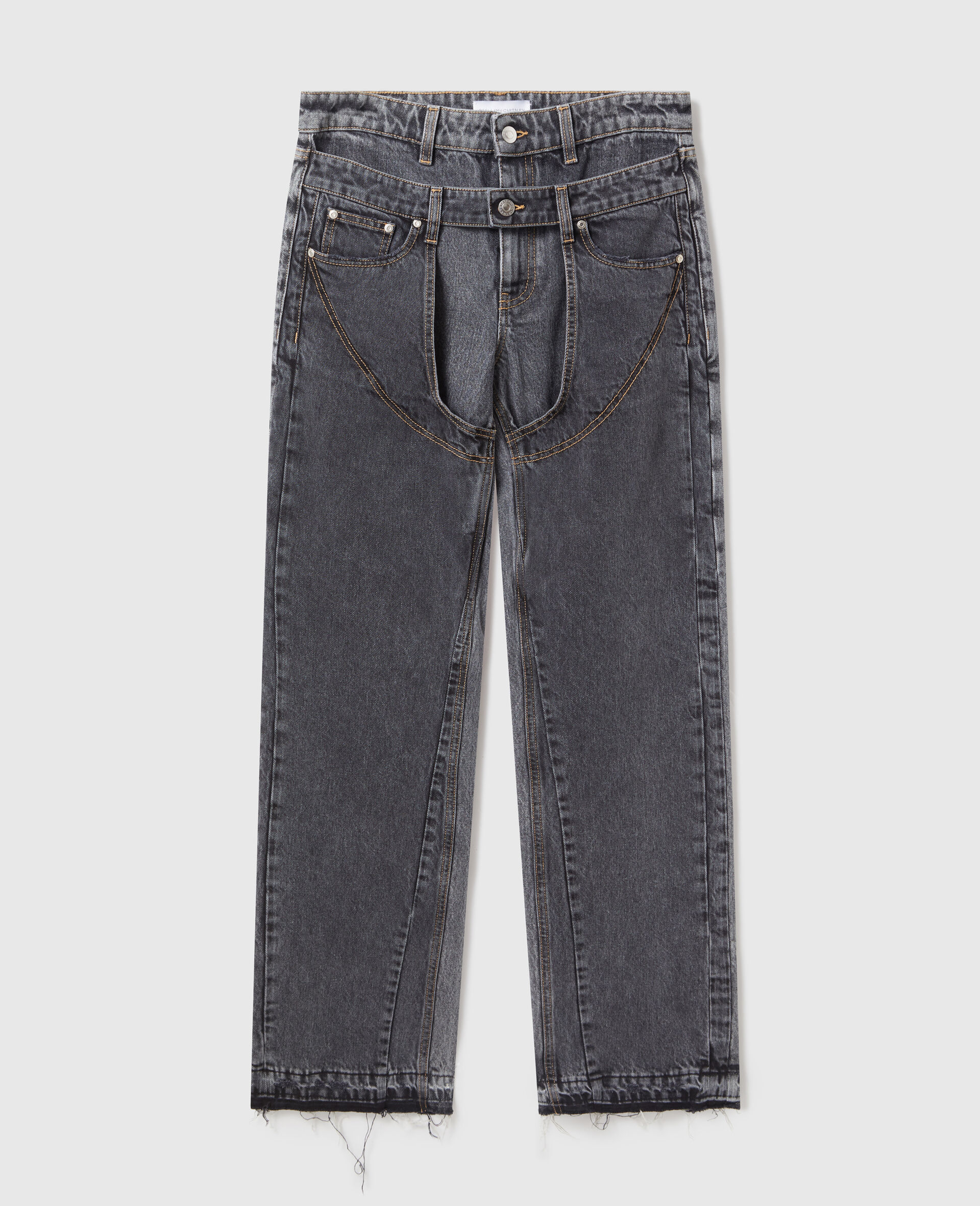 Double Waistband Chap Jeans