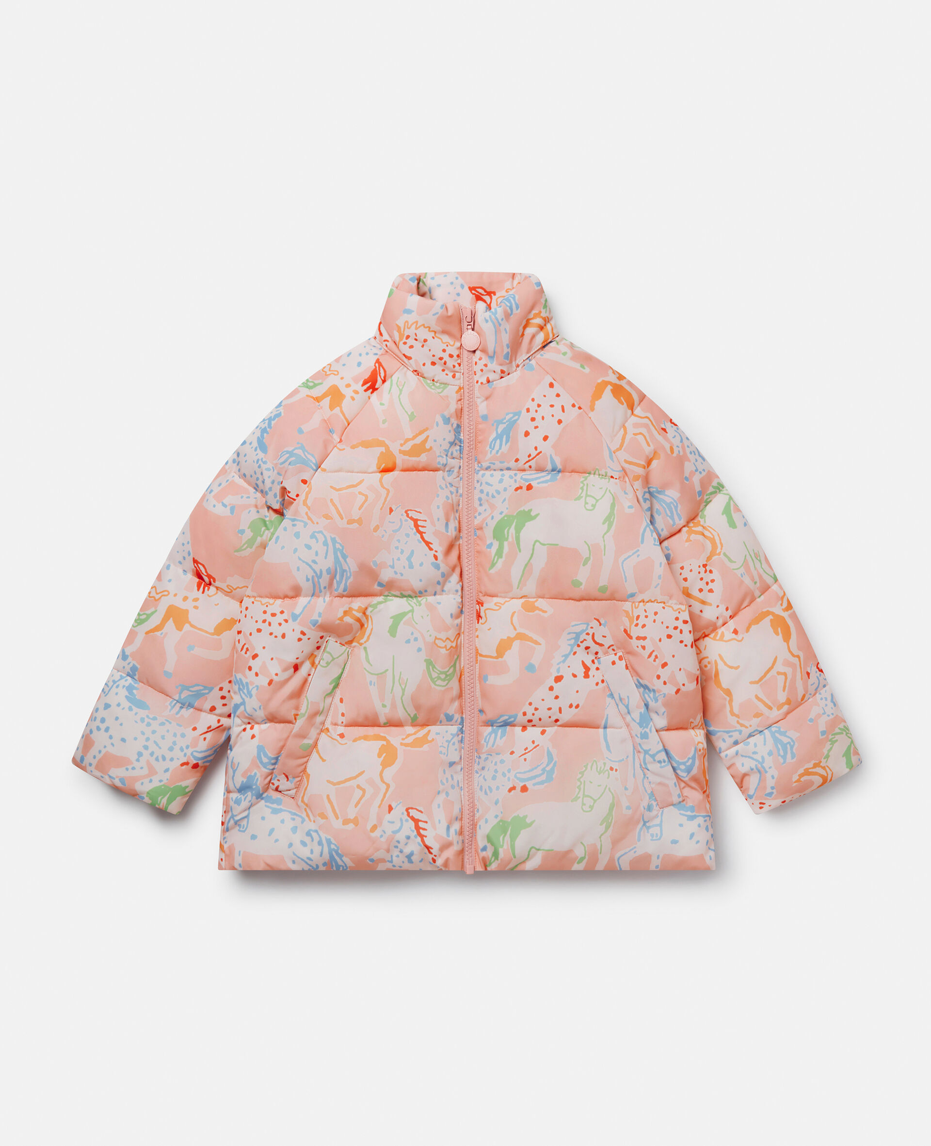 Horse Print Puffer Coat