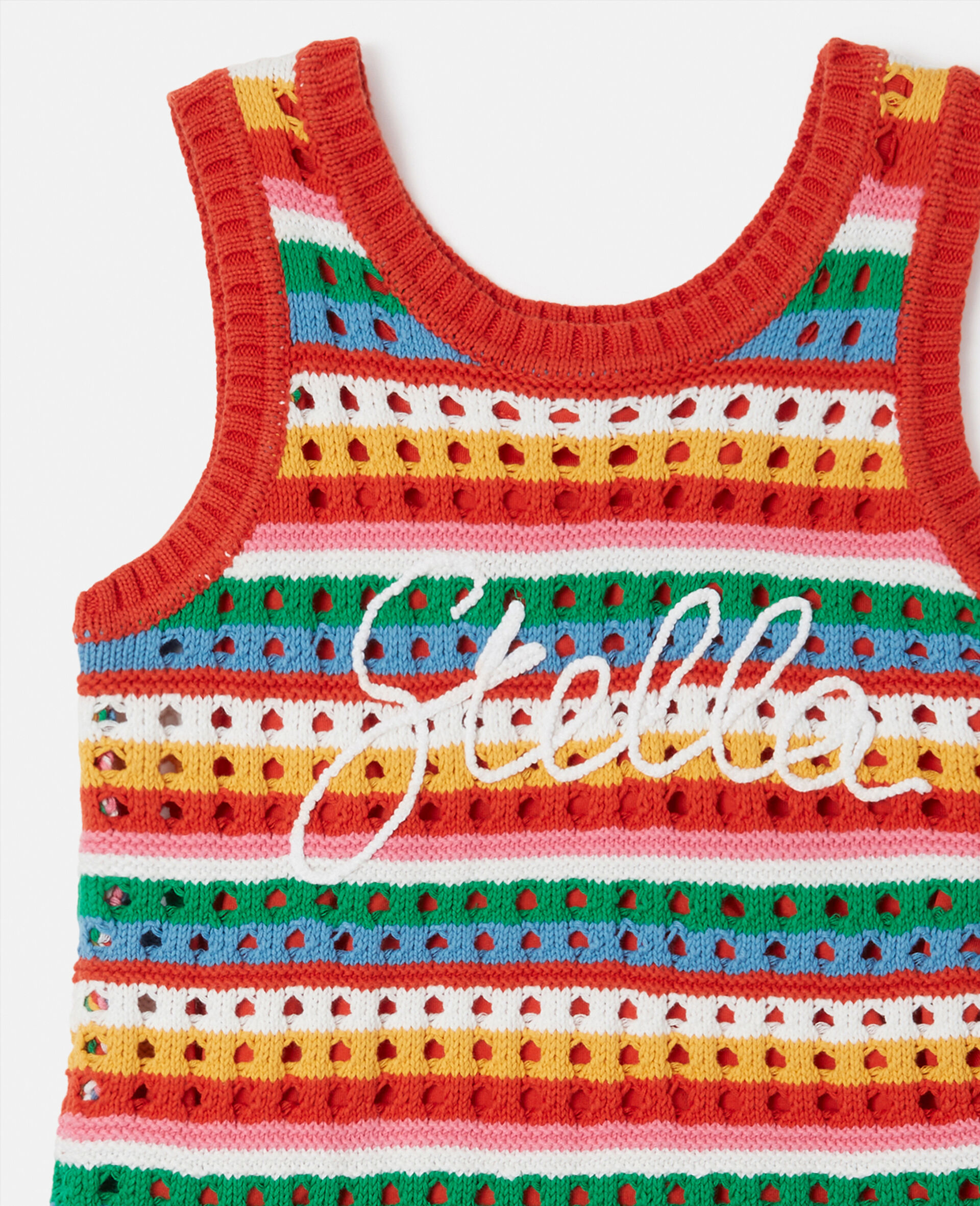 Stella Embroidered Crochet Sleeveless Dress