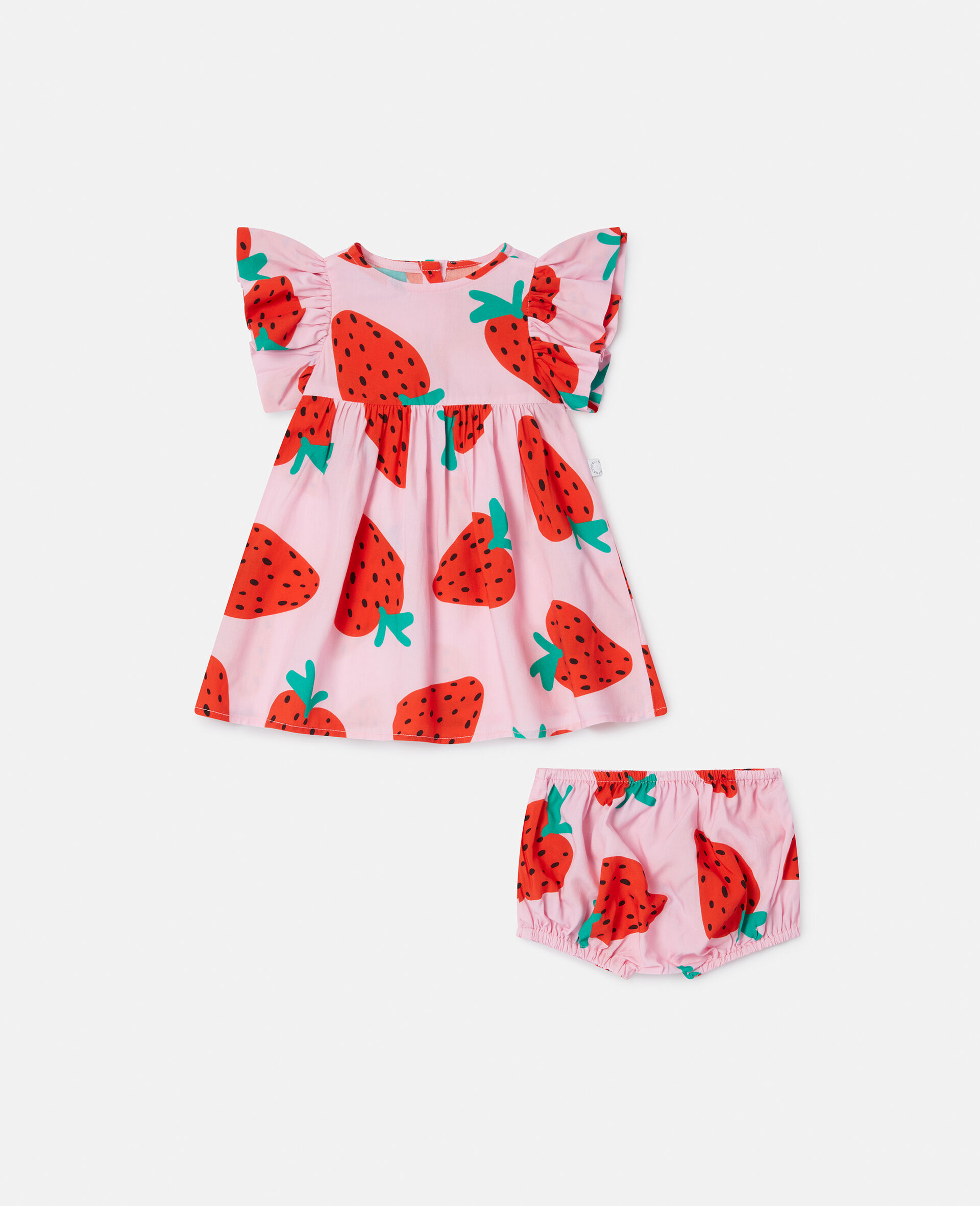 Strawberry Print Dress and Bloomers Set