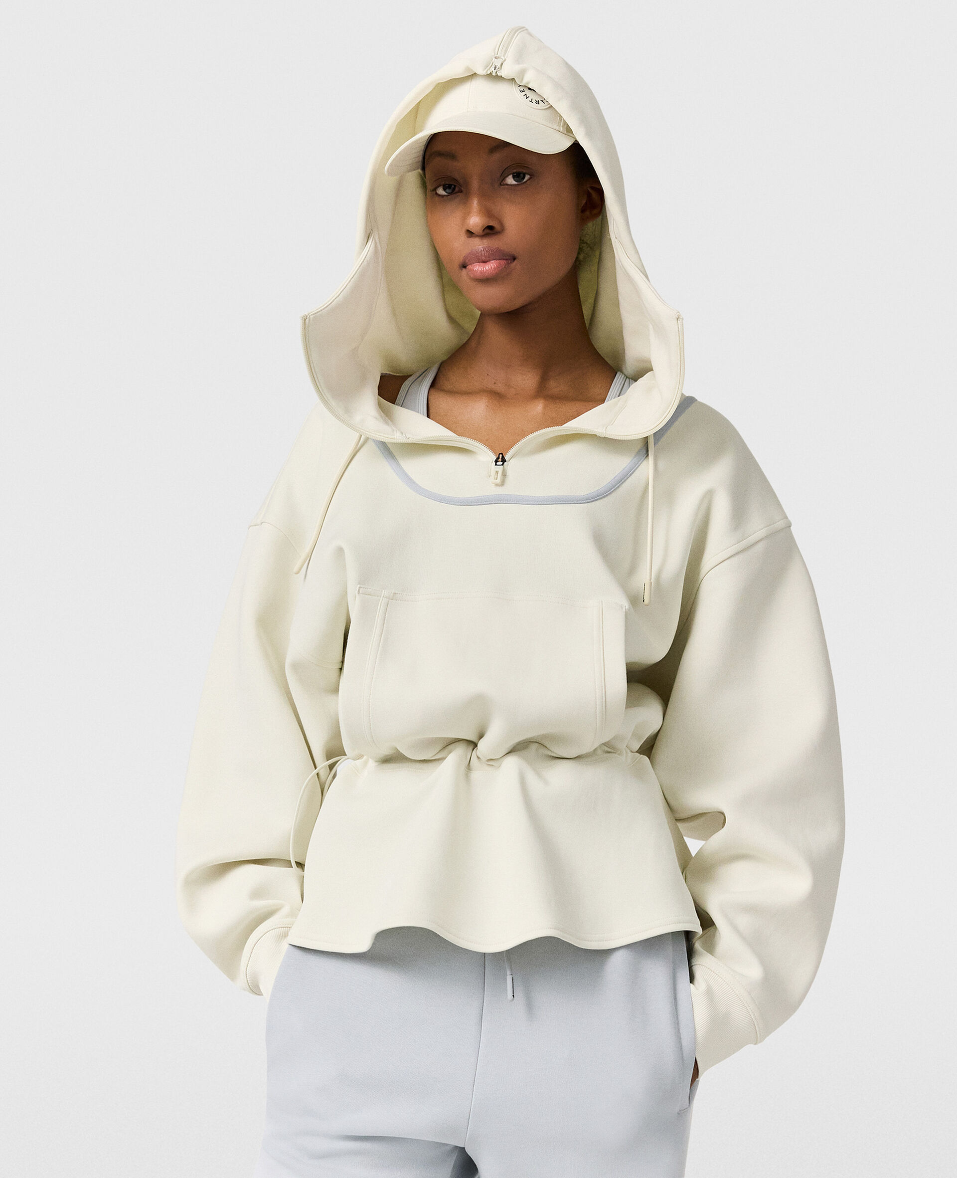 Logo Peplum Hoodie