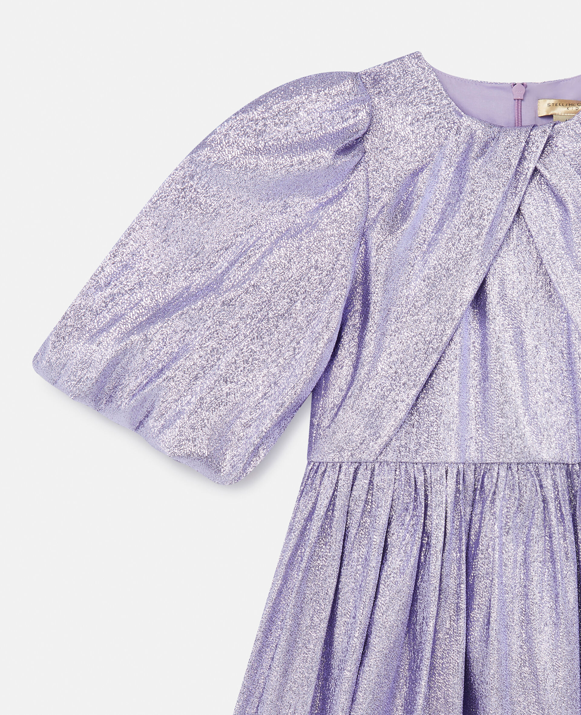 Metallic Pleated Tulle Dress
