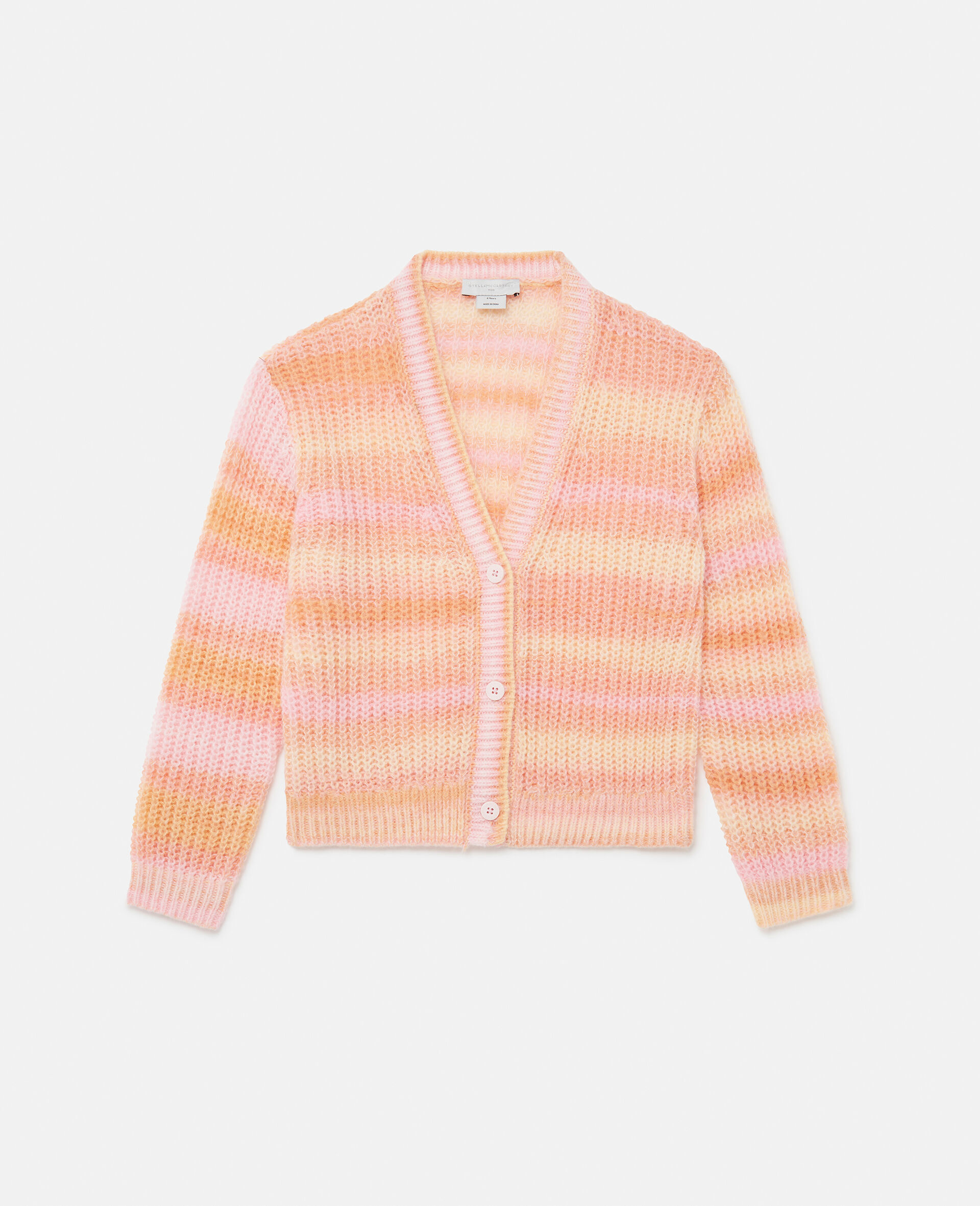 Rainbow Striped Knitted Cardigan
