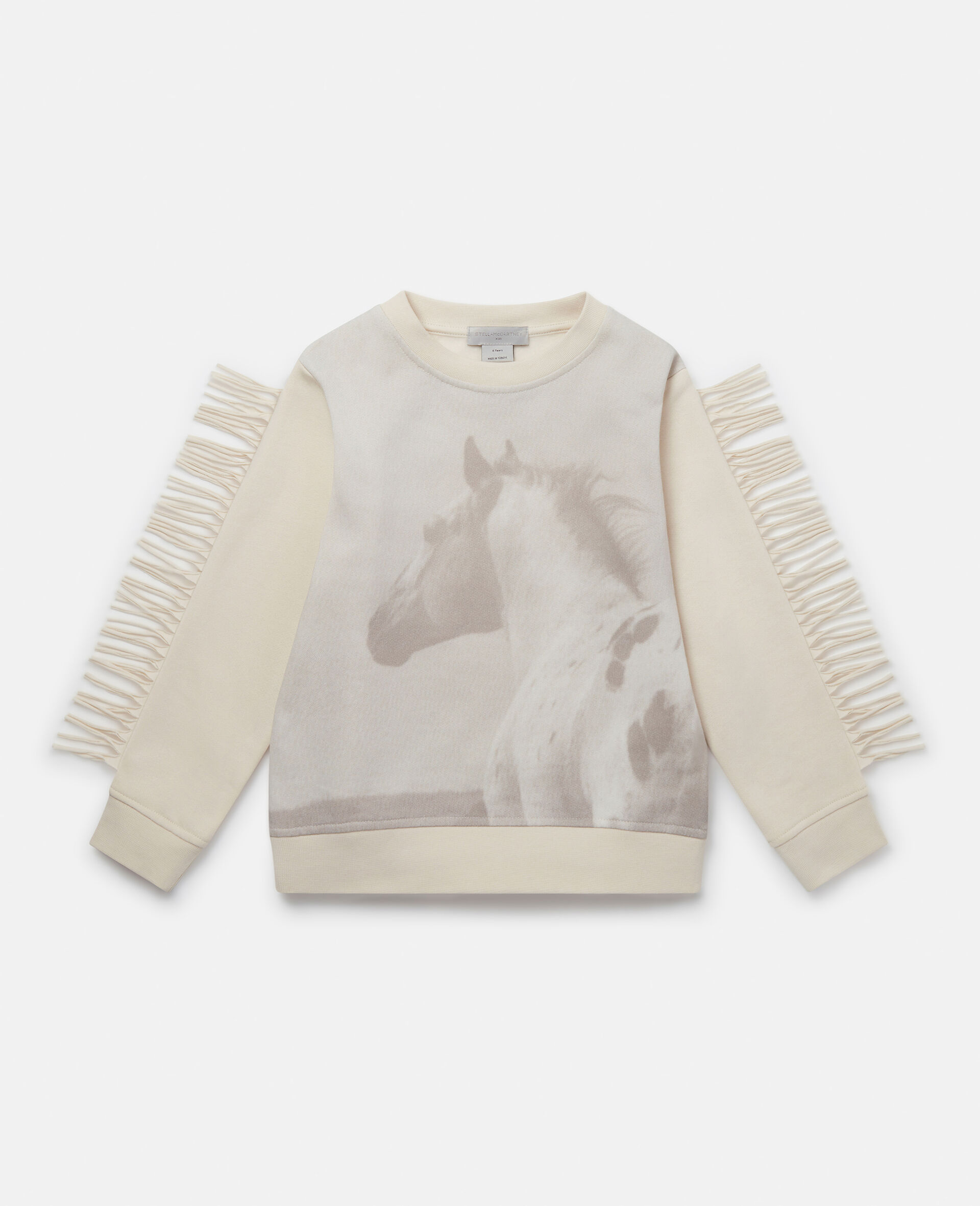 Horse Graphic Fringed Sweatshirt