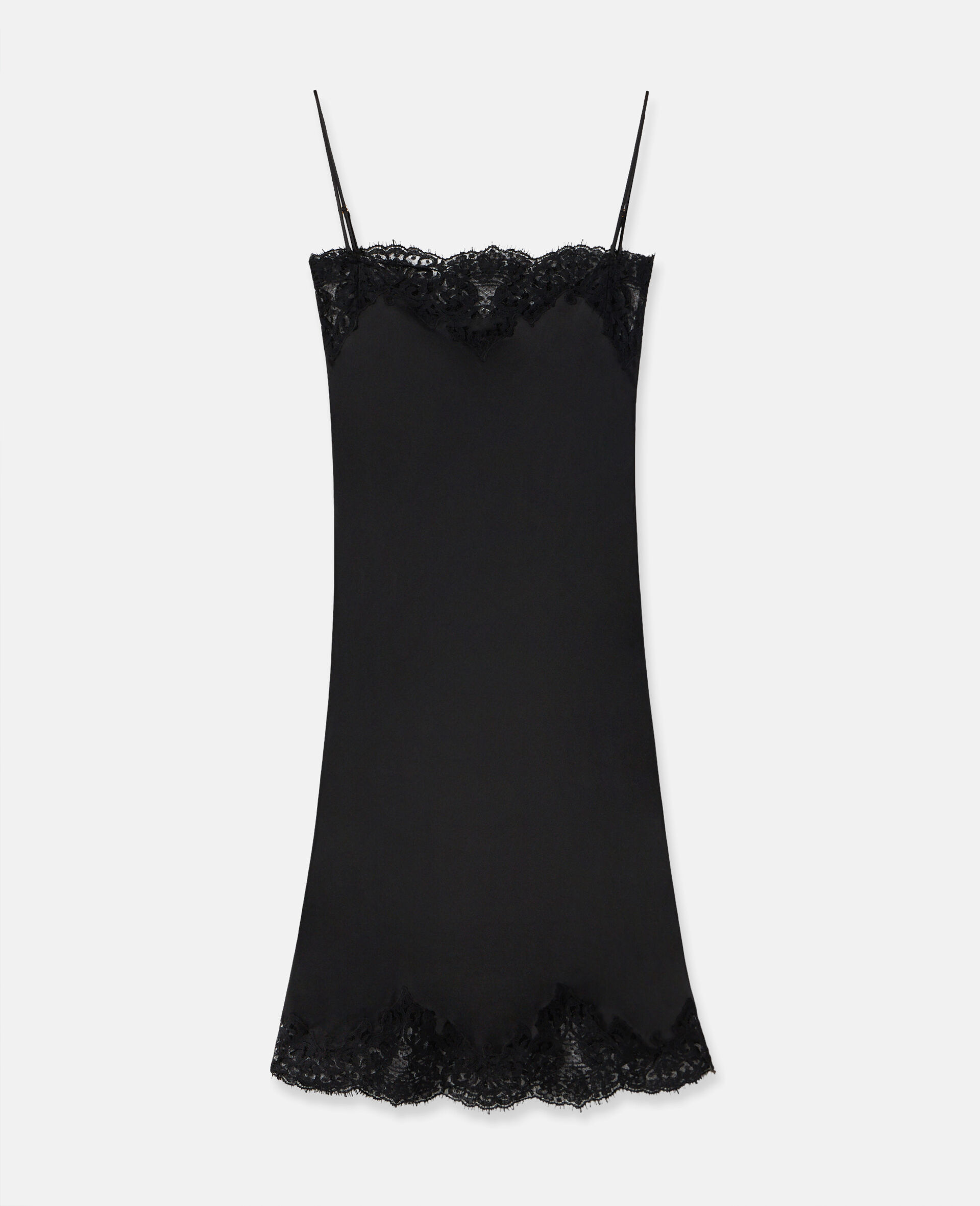 Sleeveless Lace Satin Midi Dress