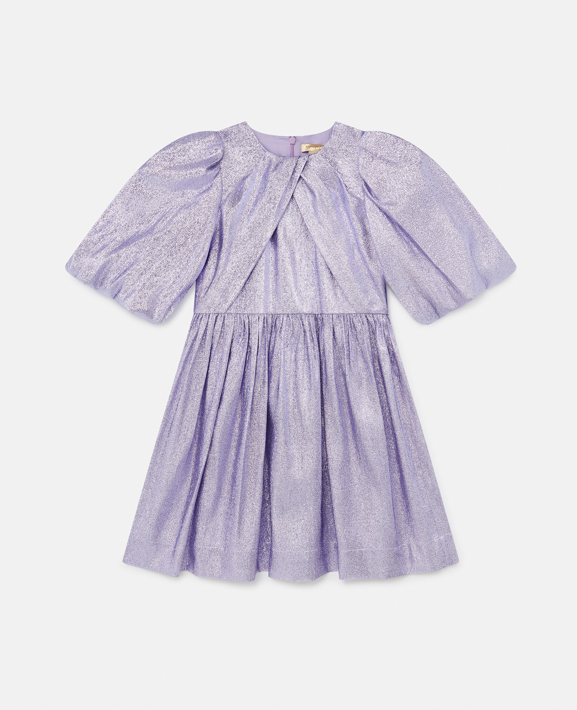 Metallic Pleated Tulle Dress
