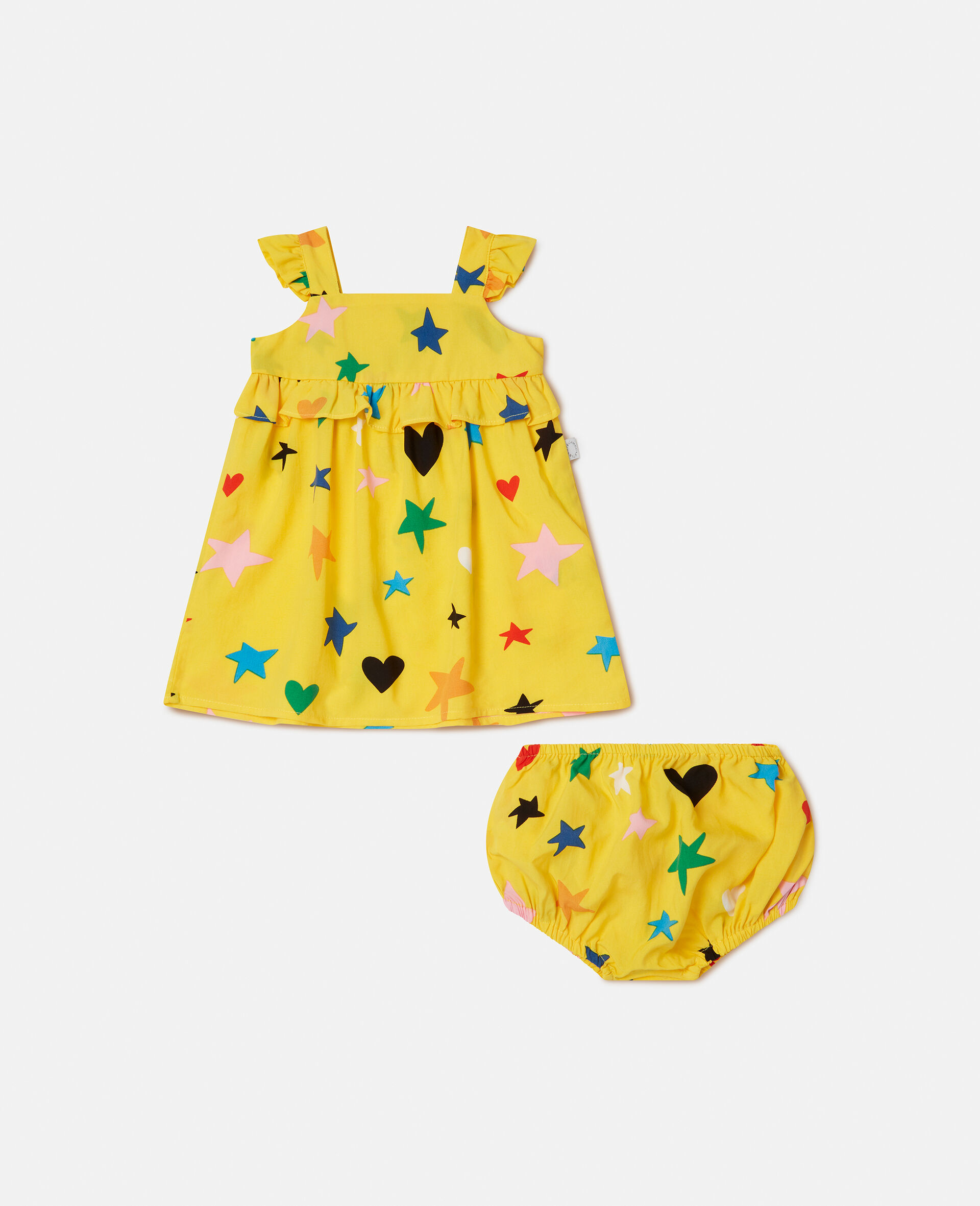 Star Pattern Dress and Bloomers Set
