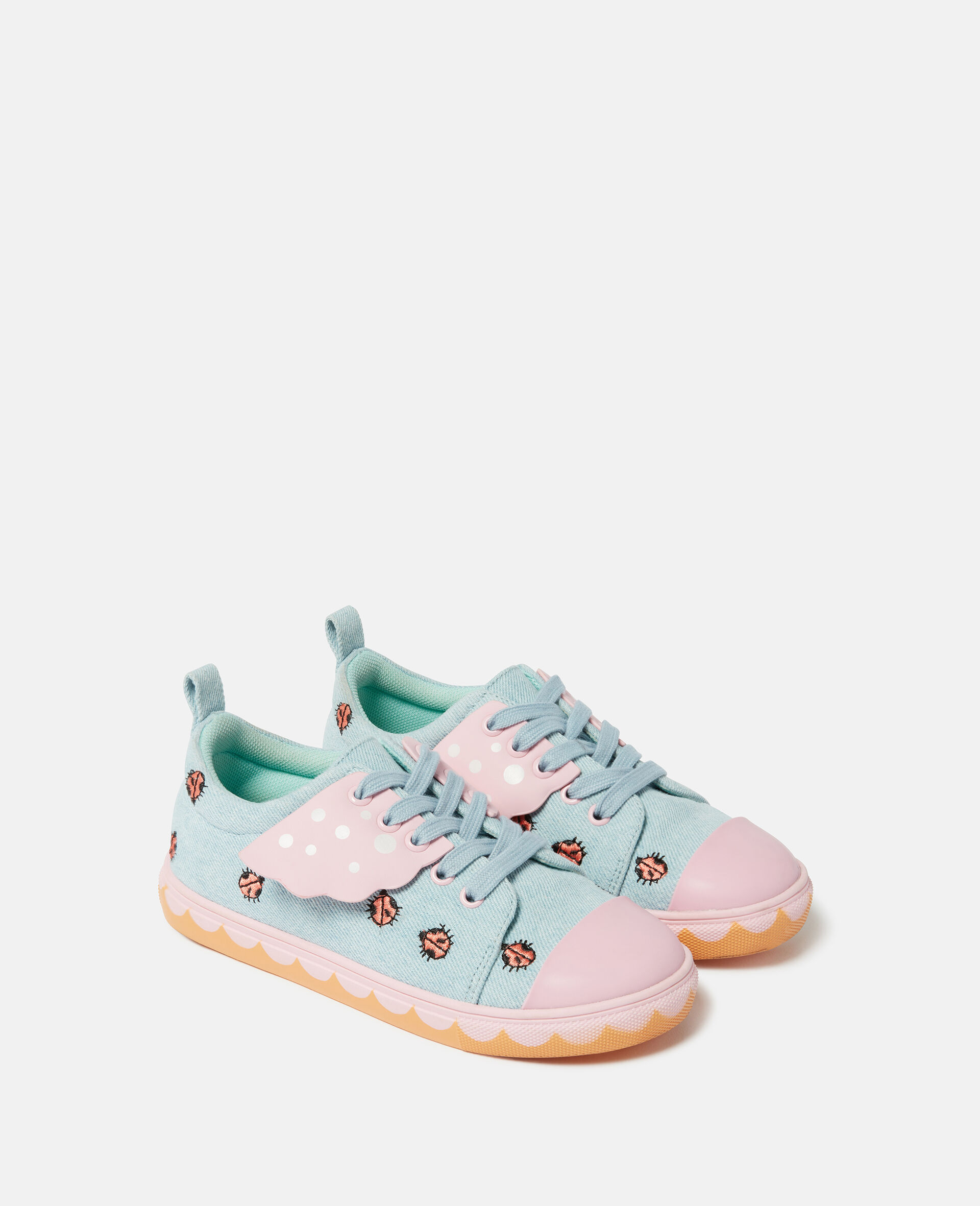 Ladybird Lace-Up Canvas Sneakers