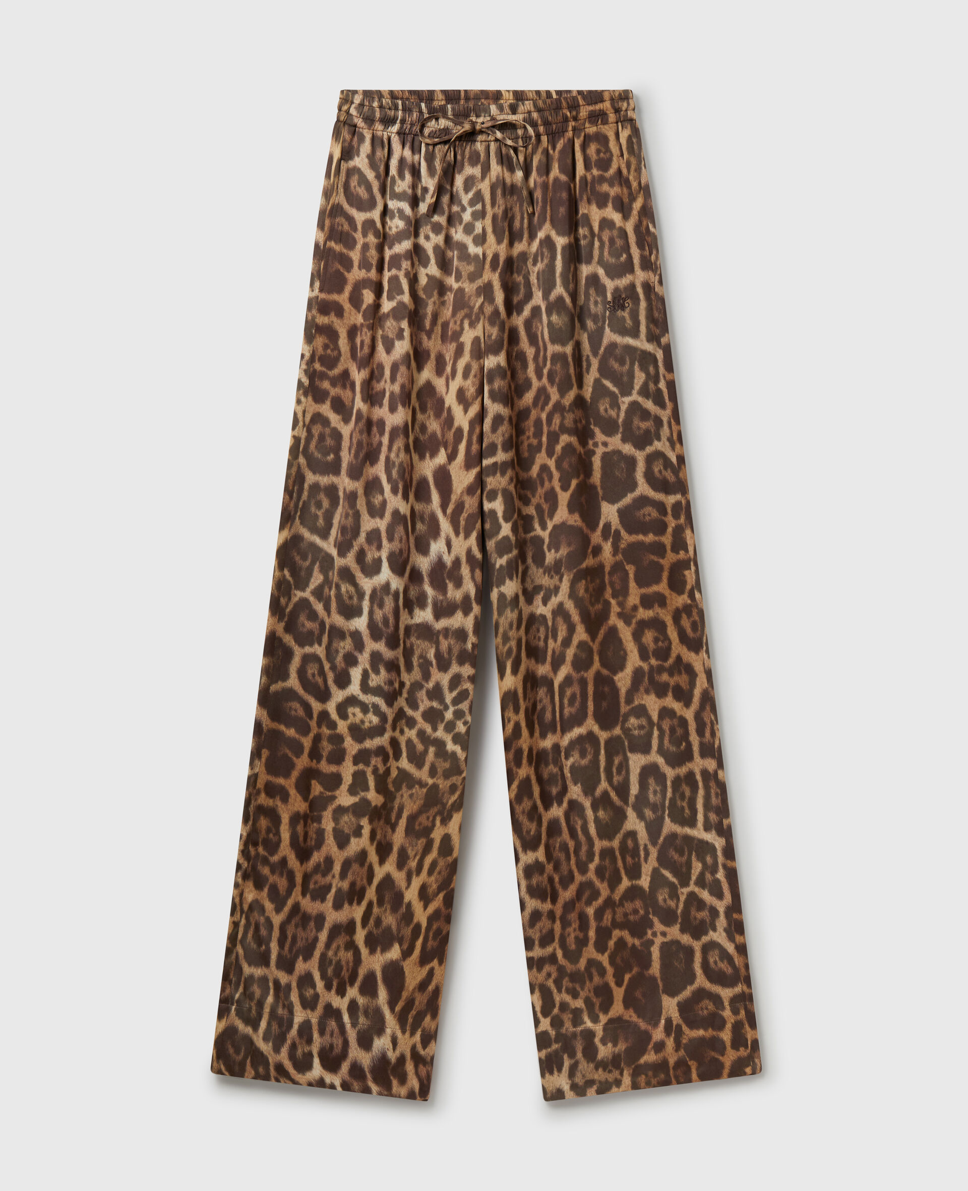 Leopard Straight-Leg Pants