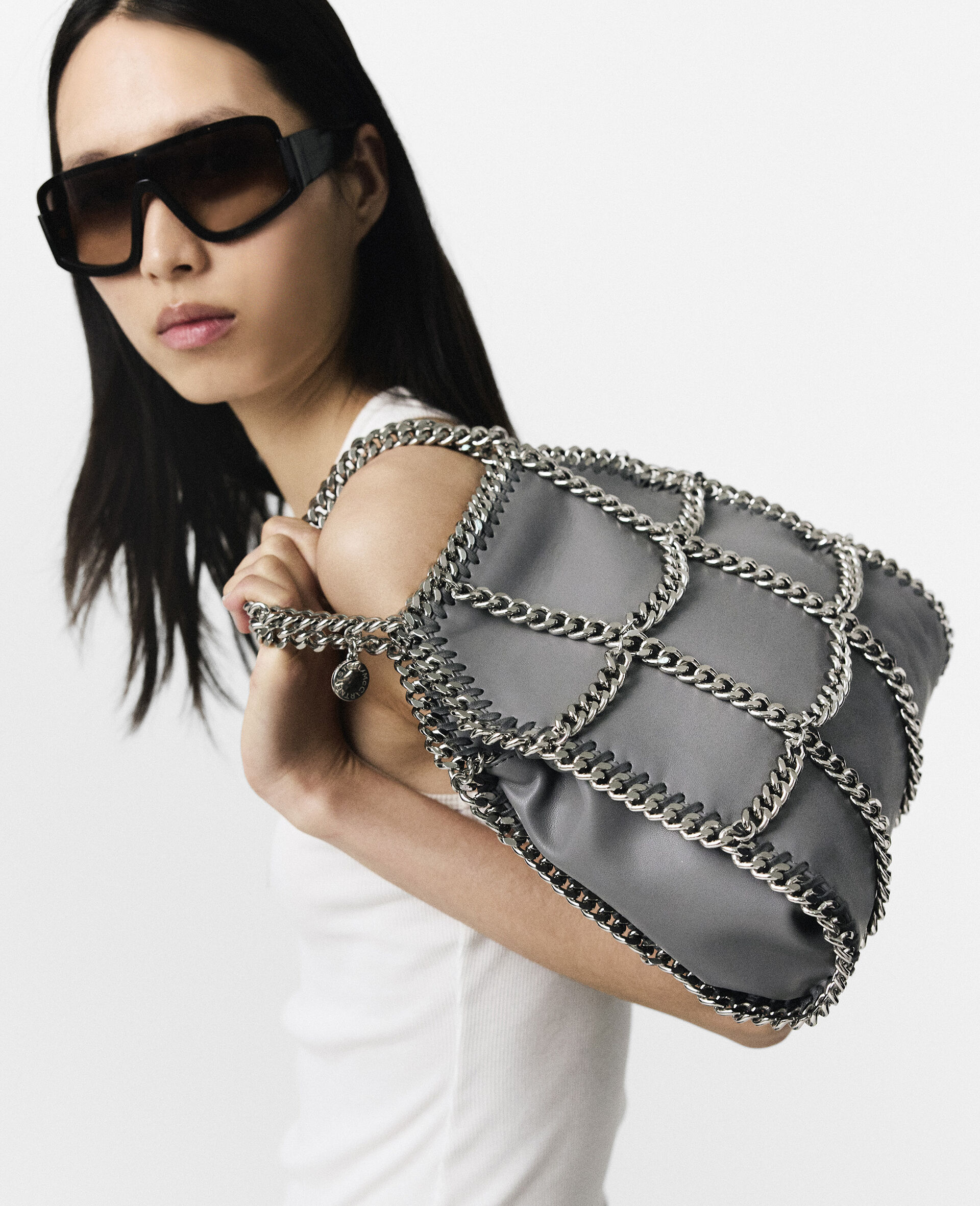 Limited-Edition Falabella Chain Cage Mini Tote Bag