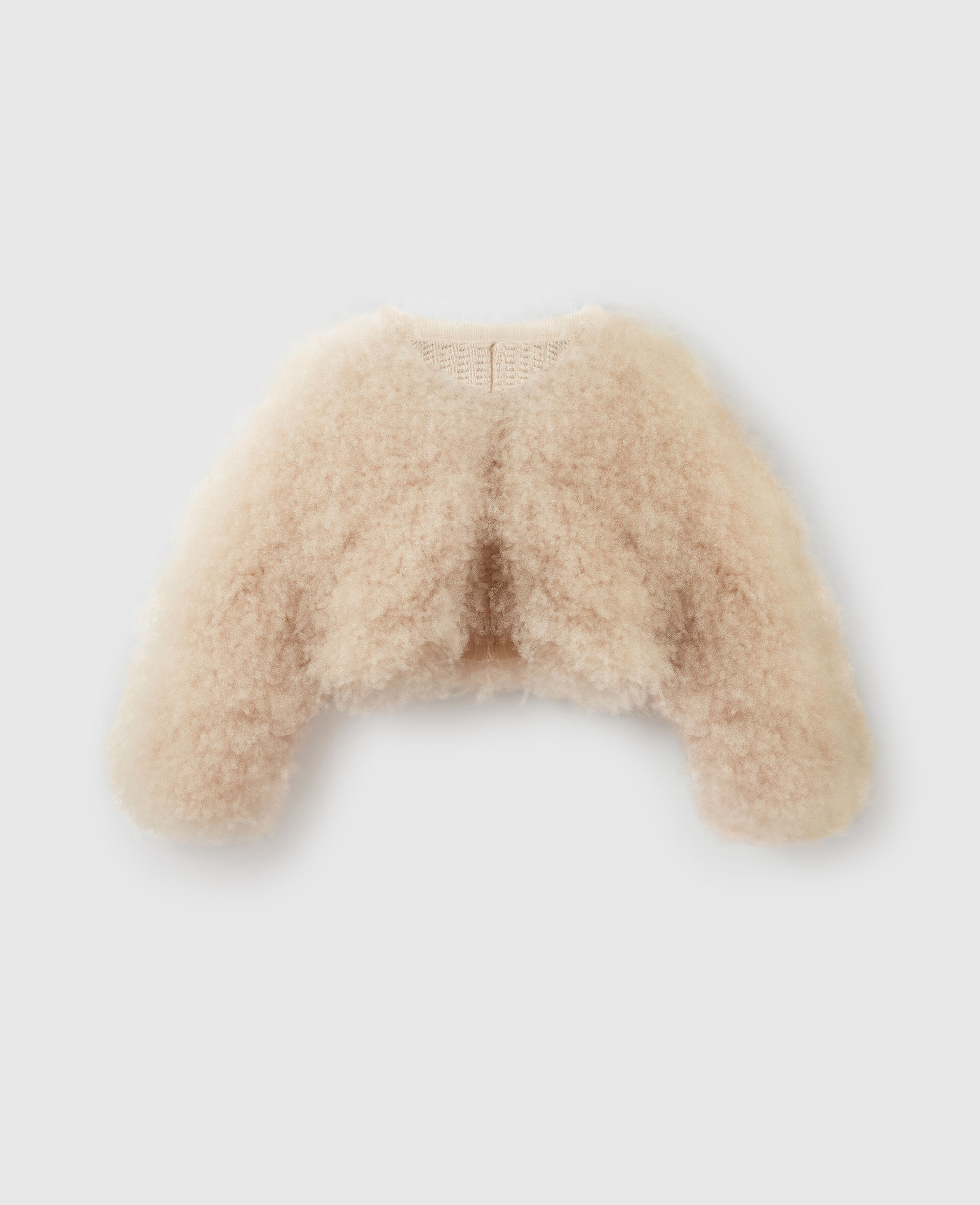 Fluffy Peekaboo Long-Sleeve Cardigan