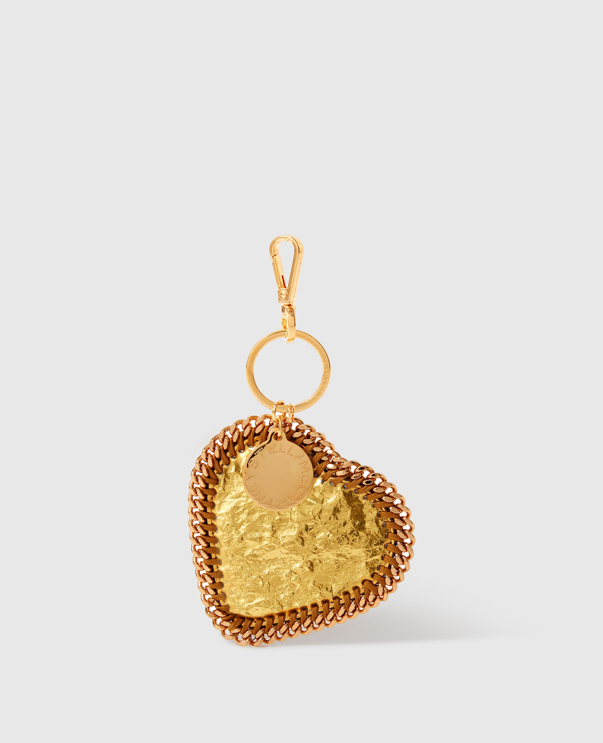 Crinkled Metallic Falabella Heart Charm