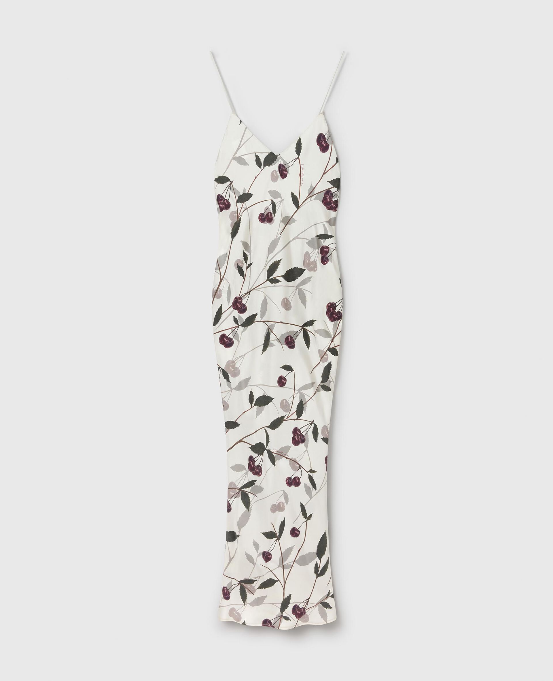 Cherry Print Sleeveless Midi Dress