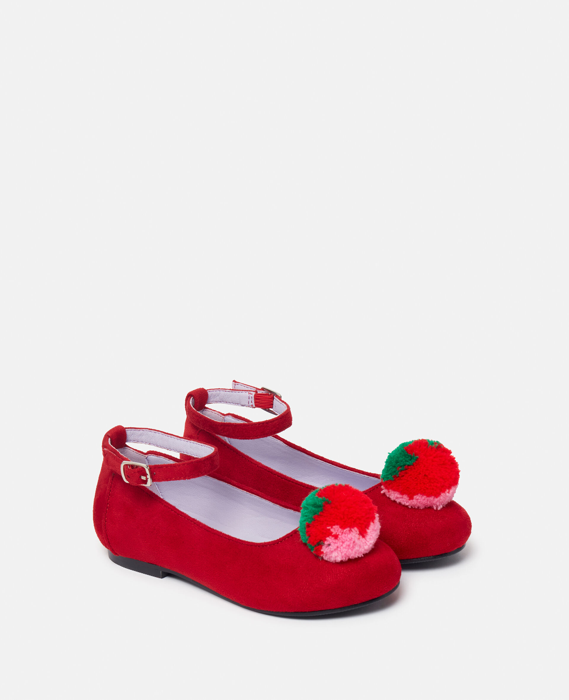 Fluffy Fruit Tassel Ballet Flats