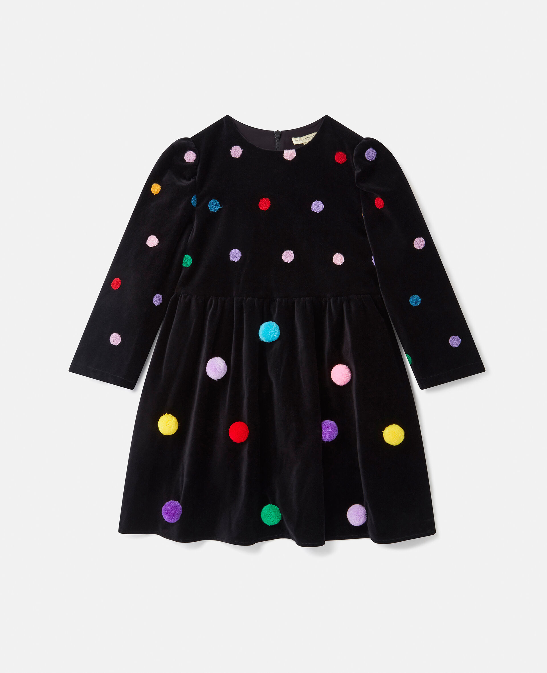 Fluffy Tassel Pleated Velvet Dress