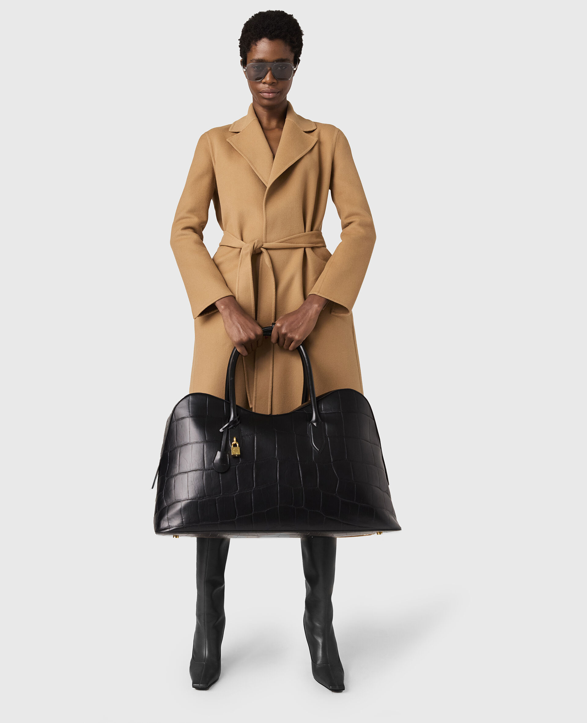 Ryder Crocodile-Embossed Weekender Bag