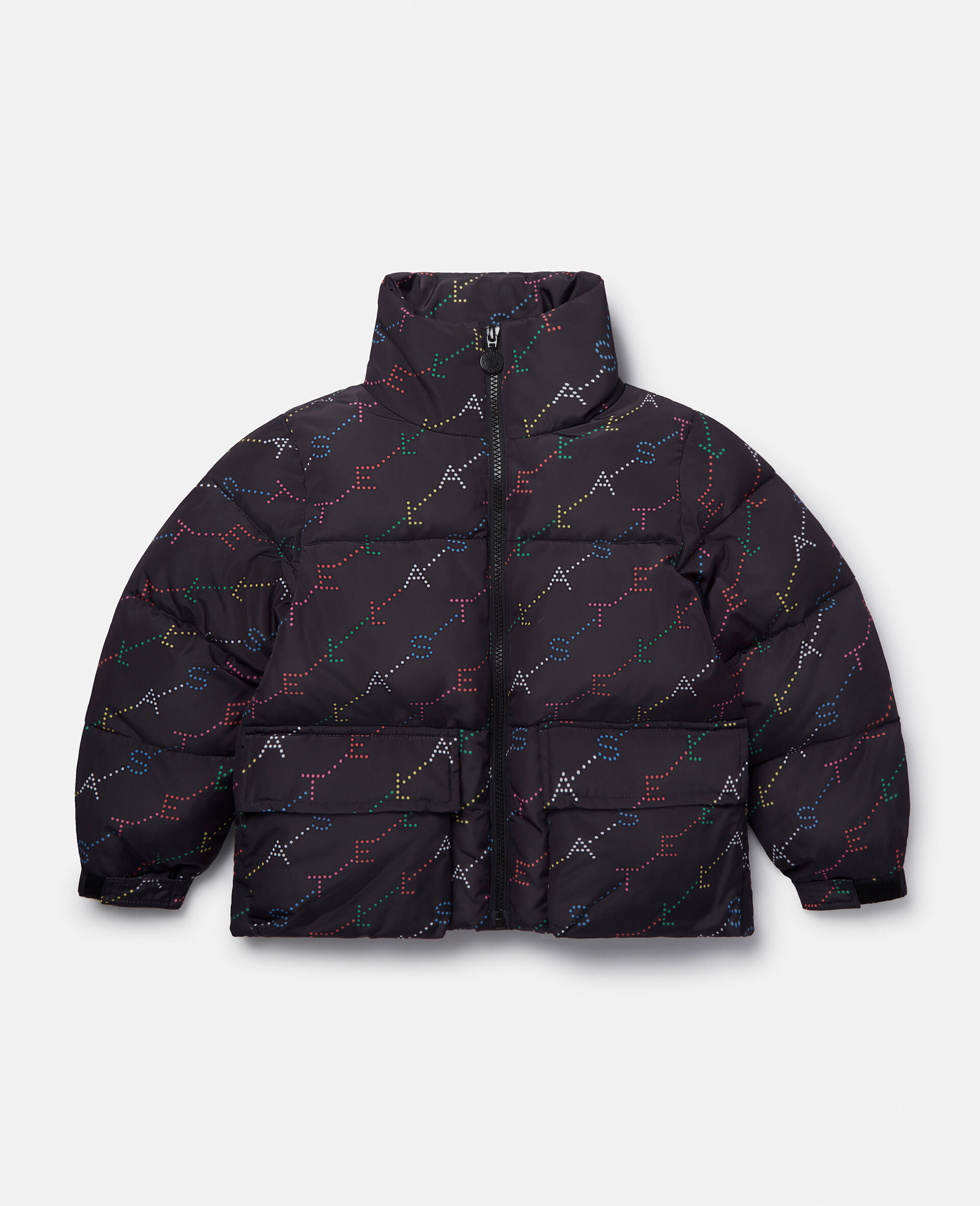 Logo Pattern Puffer Coat