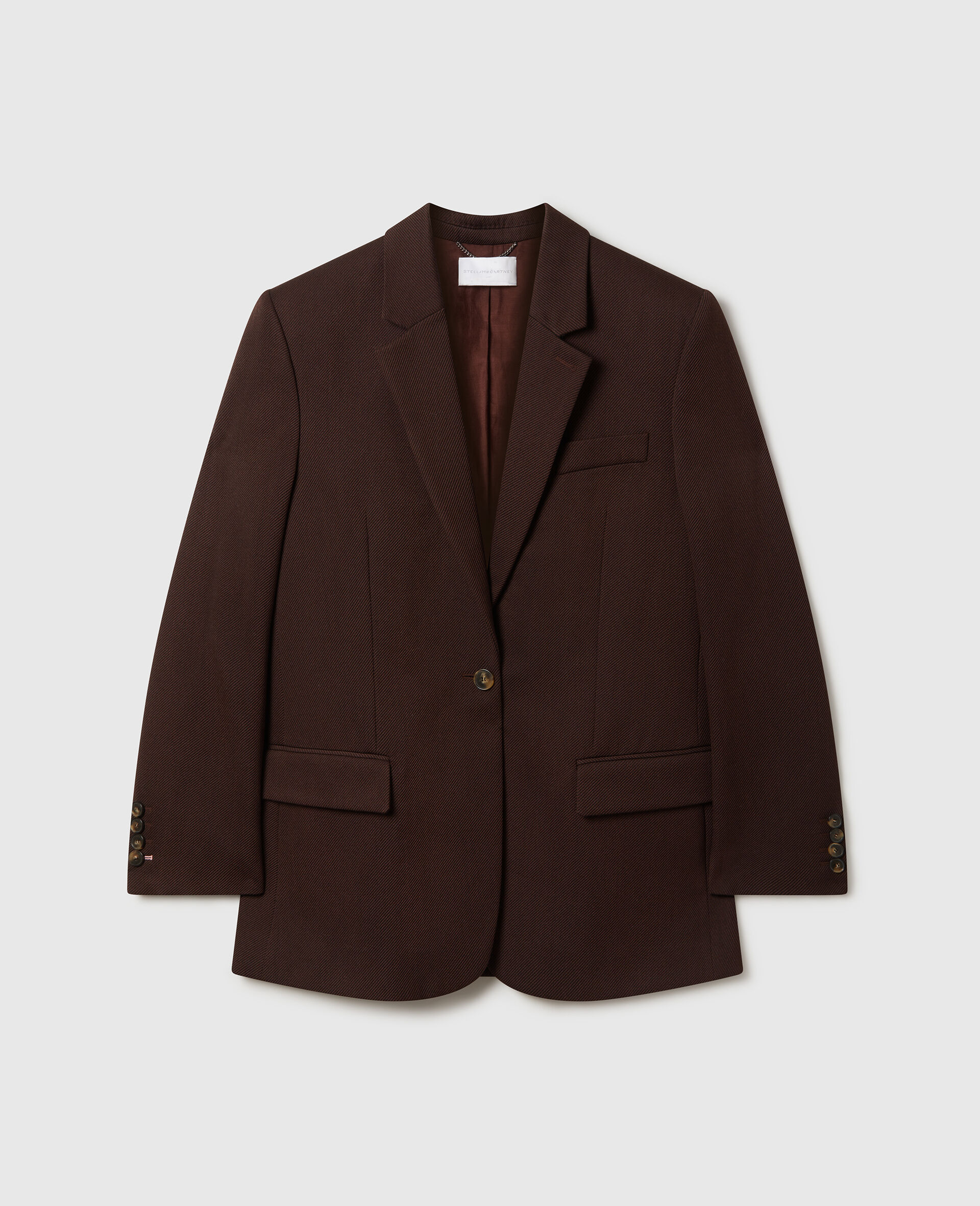 Single-Breasted Peak-Lapel Blazer