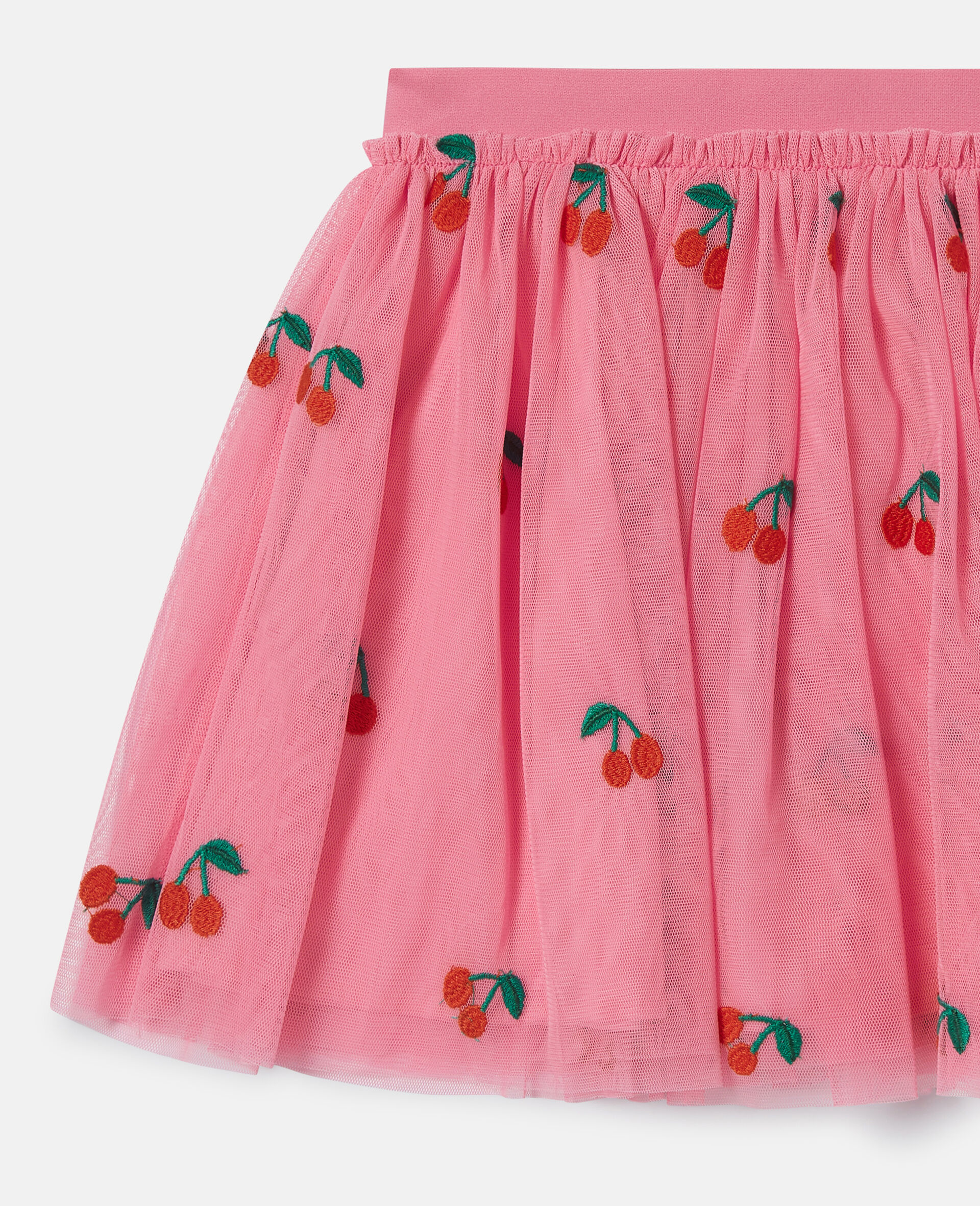 Cherry Embroidered Tulle Skirt