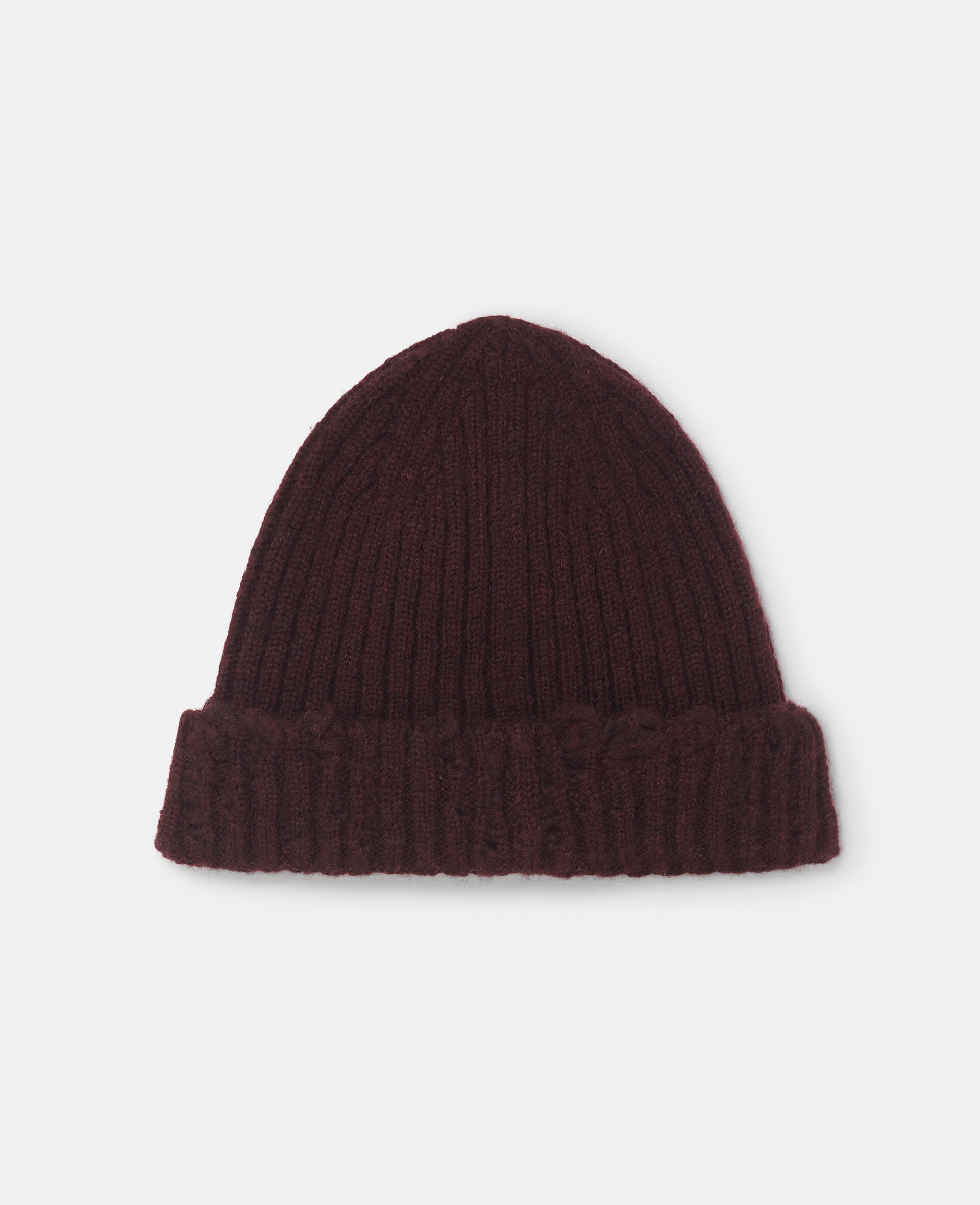 Distressed Ribbed Knit Beanie