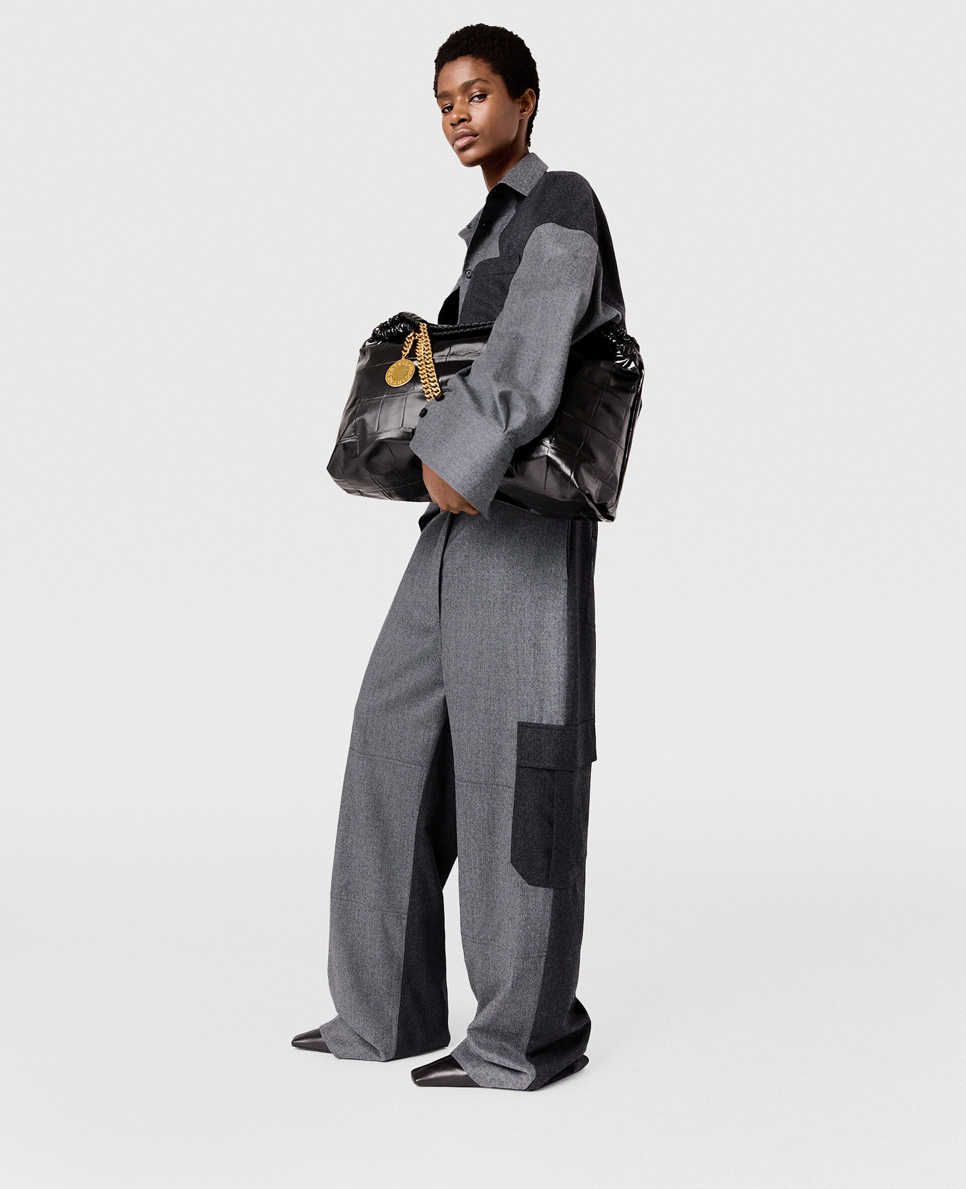Paneled Slouchy Cargo Pants