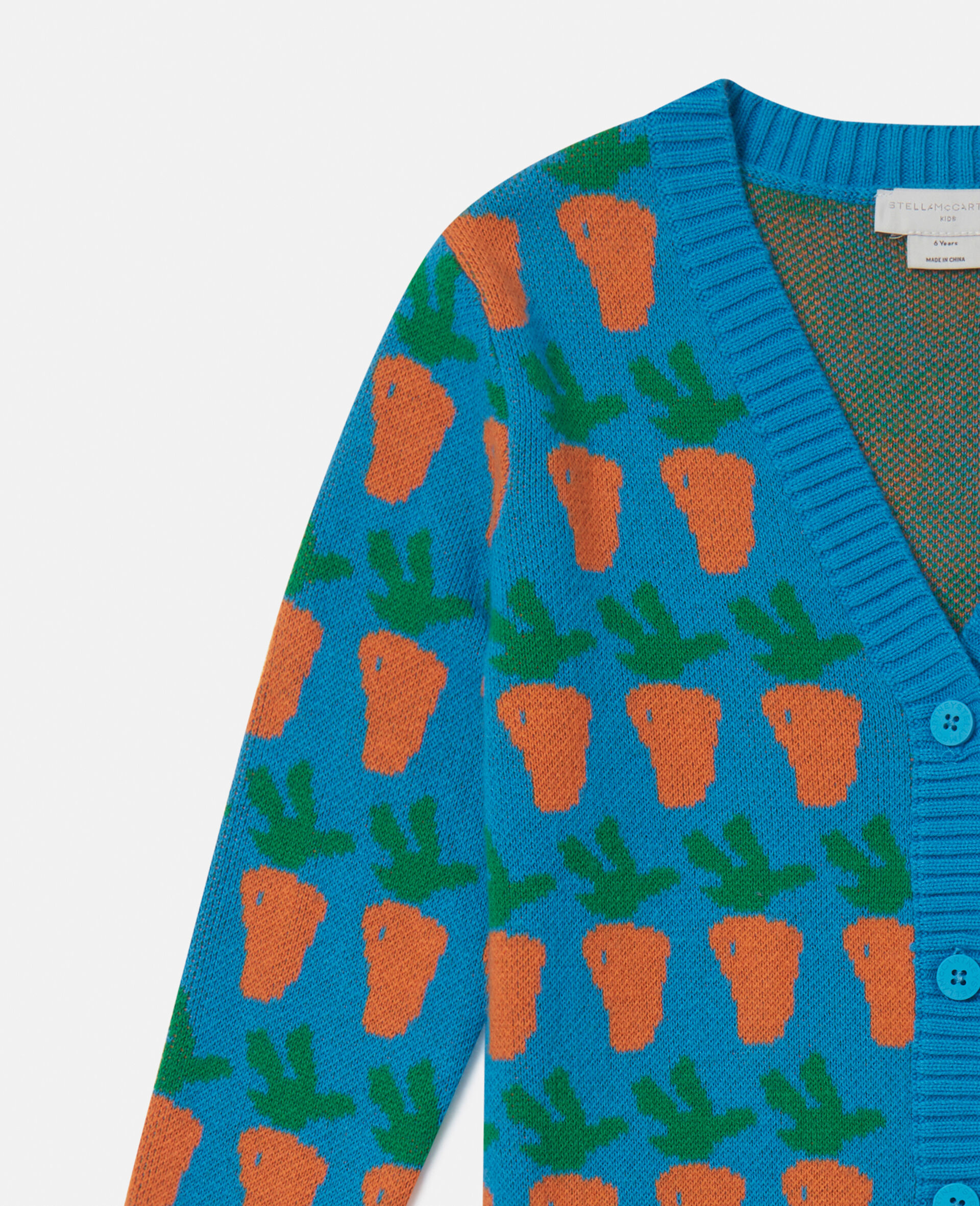 Carrot Graphic Knitted Cardigan