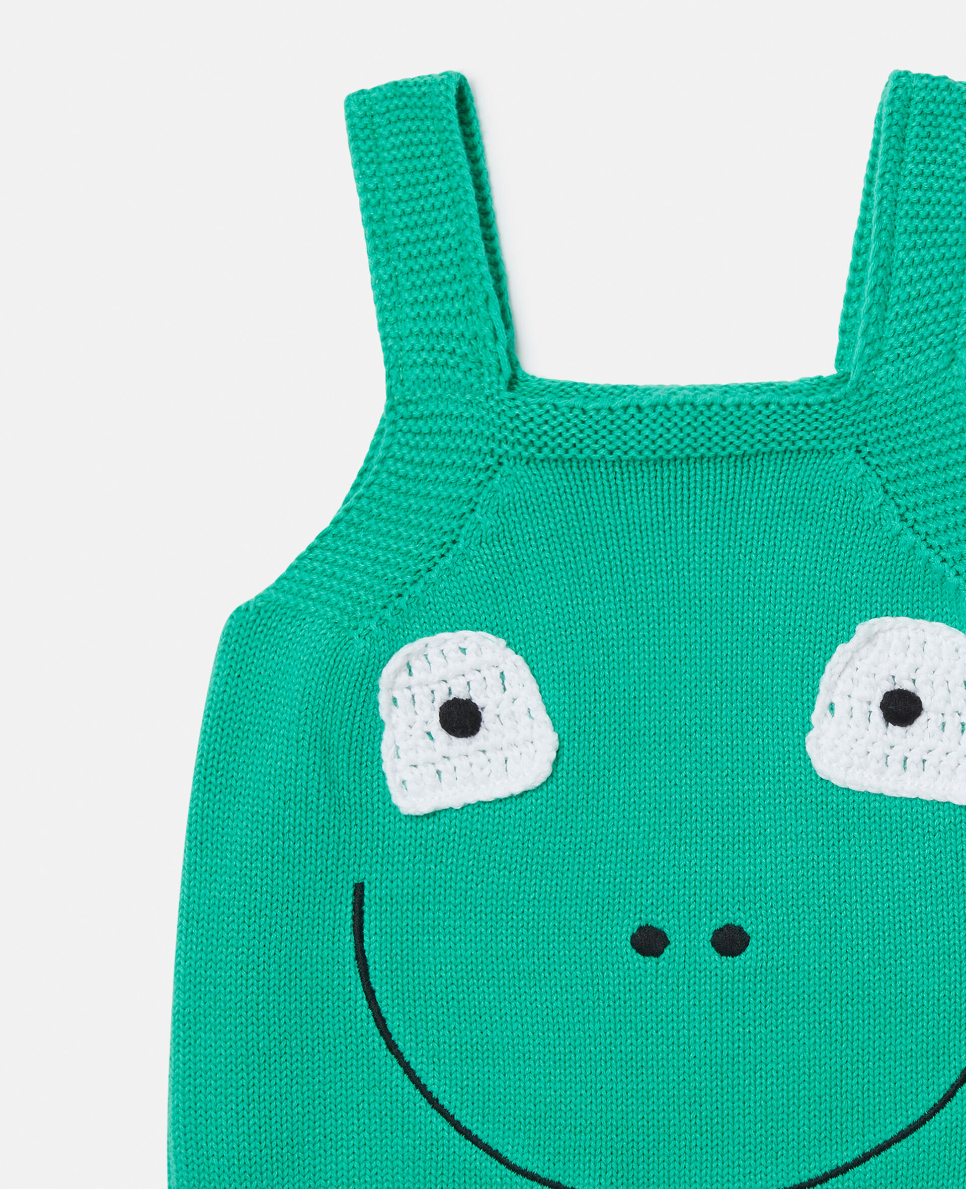 Frog Graphic Embroidered Romper