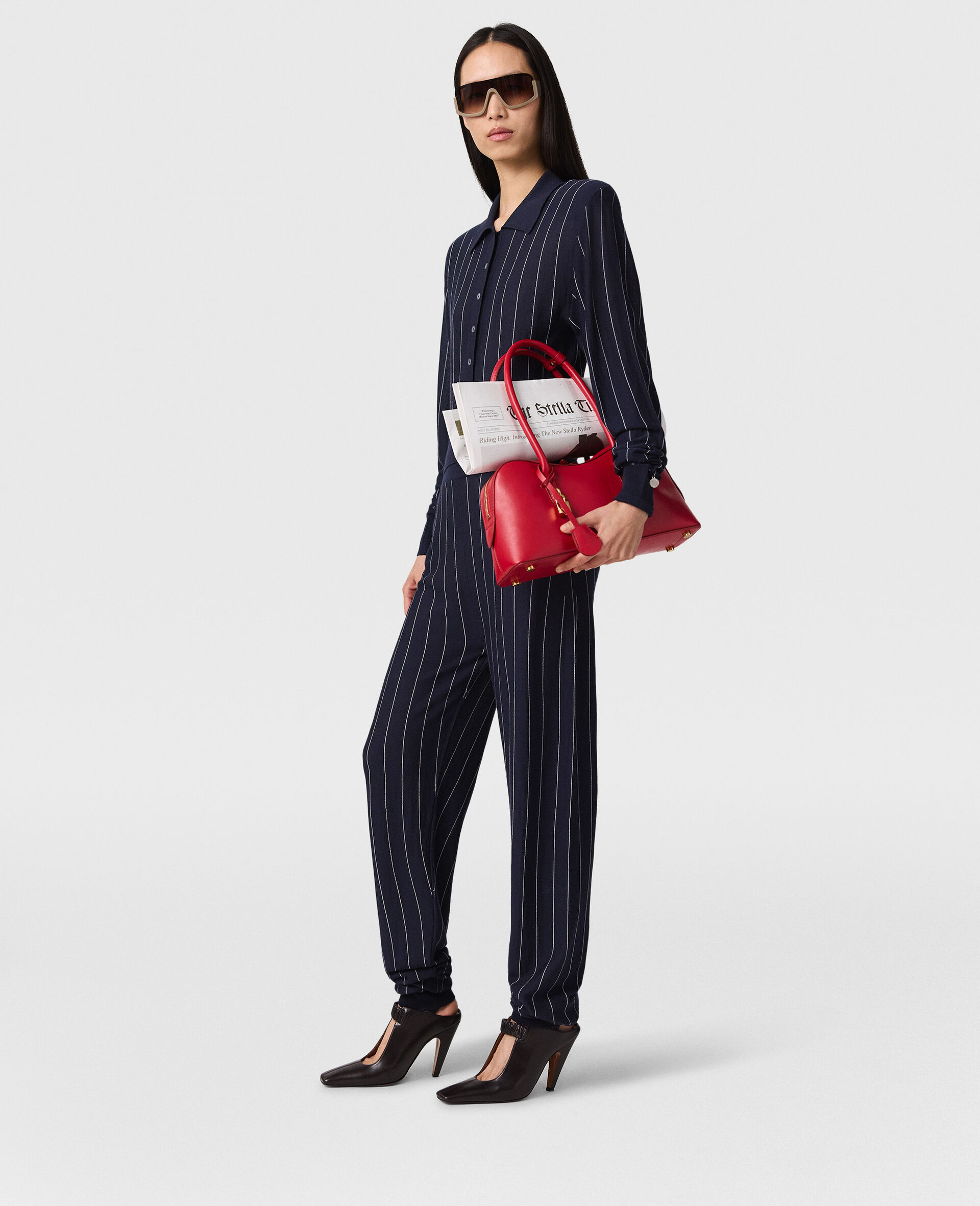 Elasticated Waistband Pinstripe SweatPants