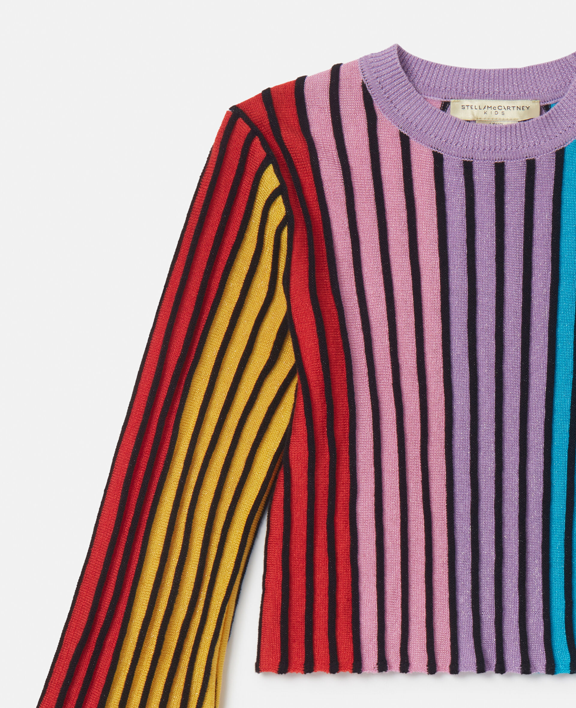 Rainbow Striped Flared Top