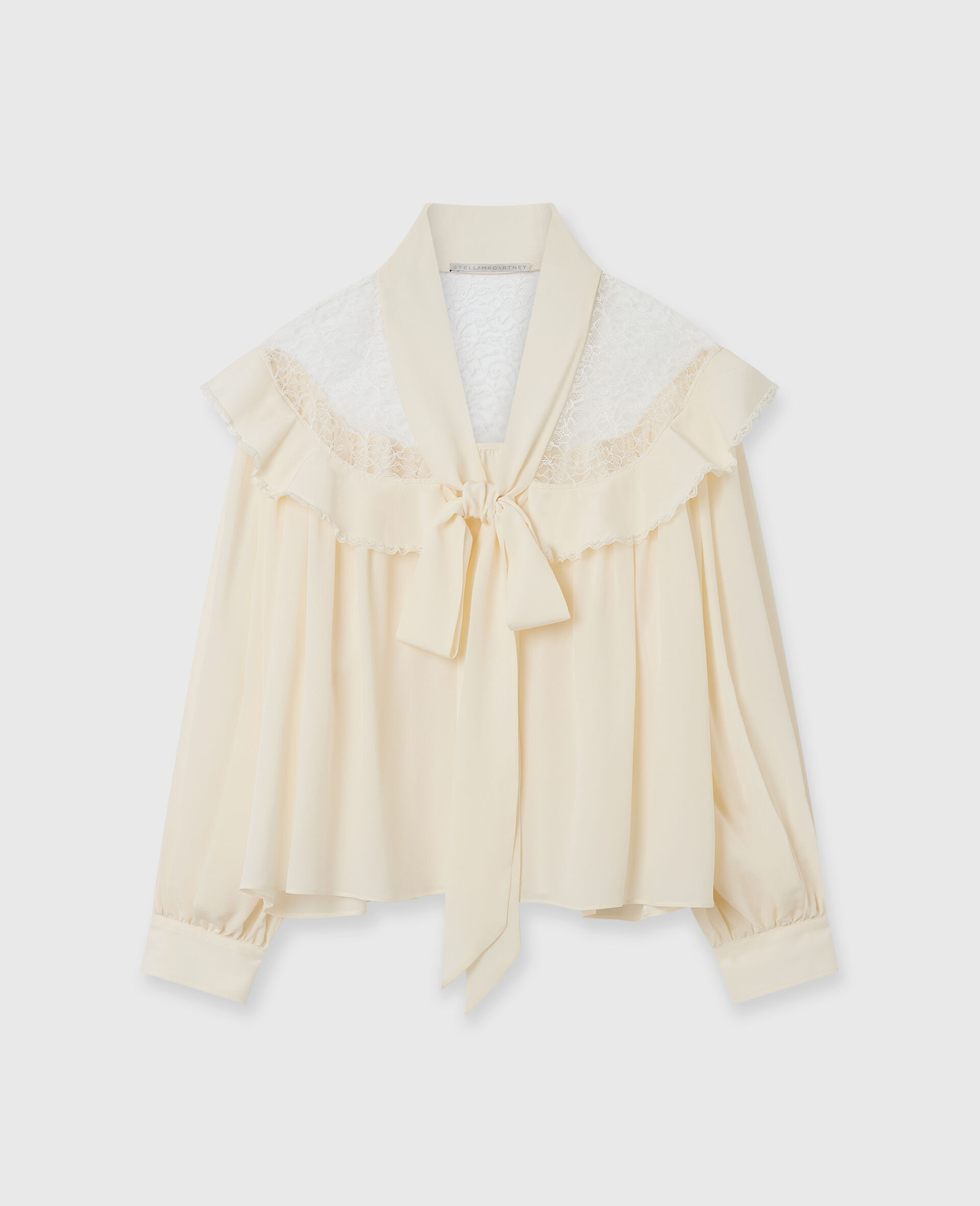 Silk Crêpe de Chine Pussybow Shirt