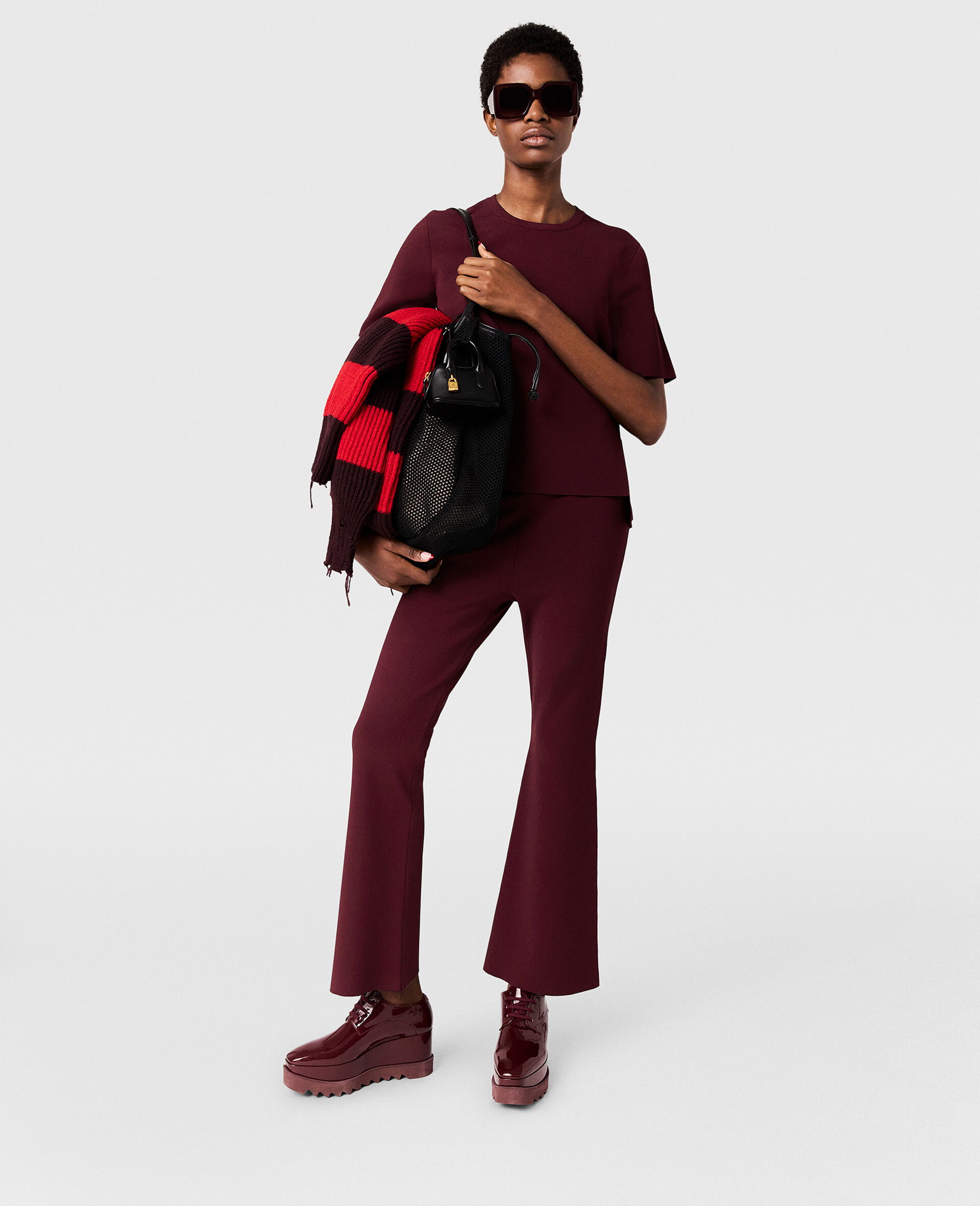 Compact Knit Flared Pants