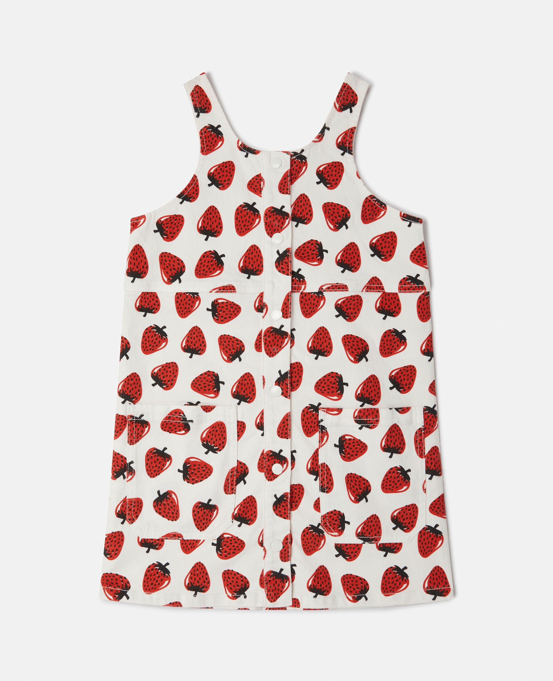 Strawberry Print Sleeveless Dress
