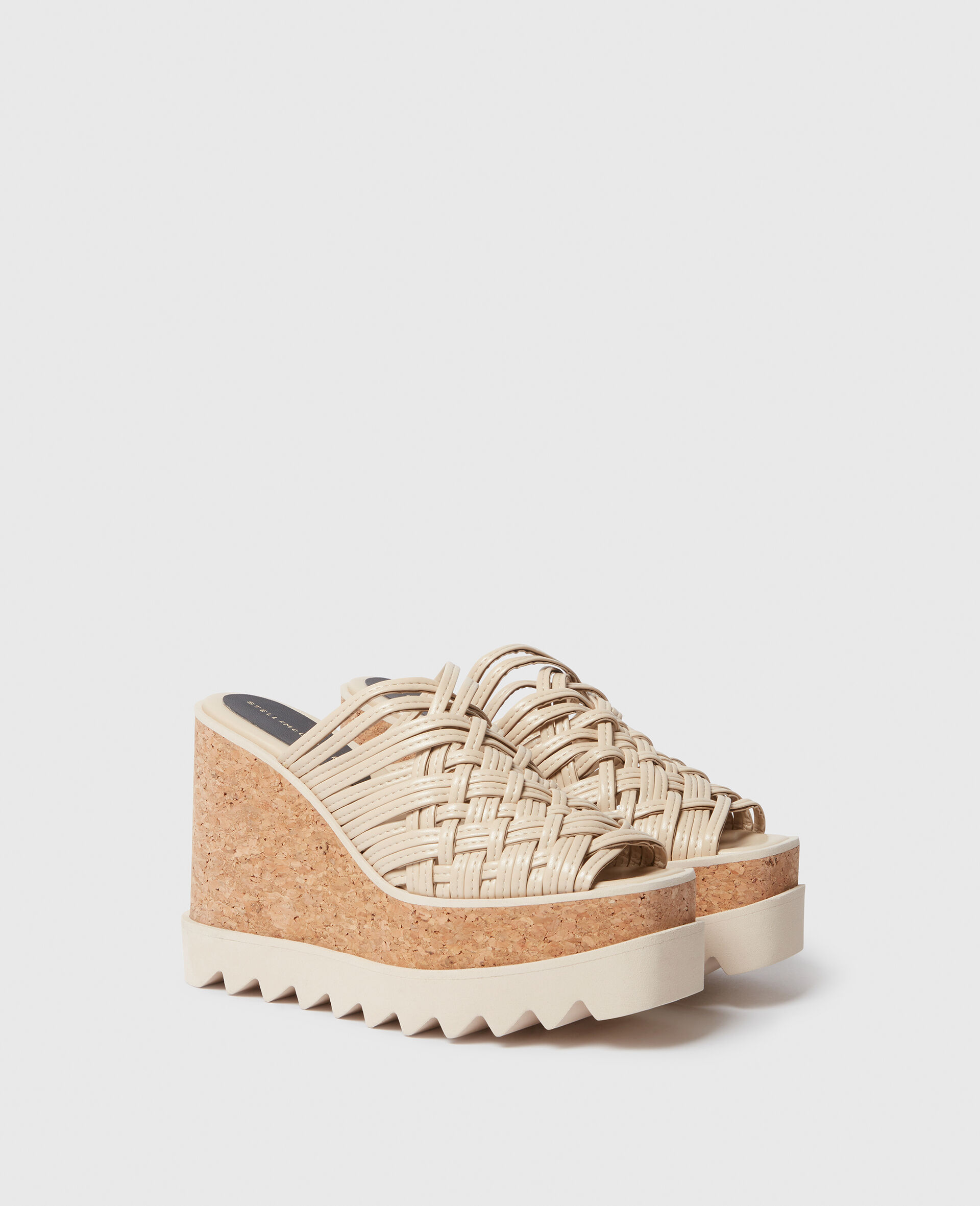 Sneak-Elyse Woven Platform Wedge Sandals