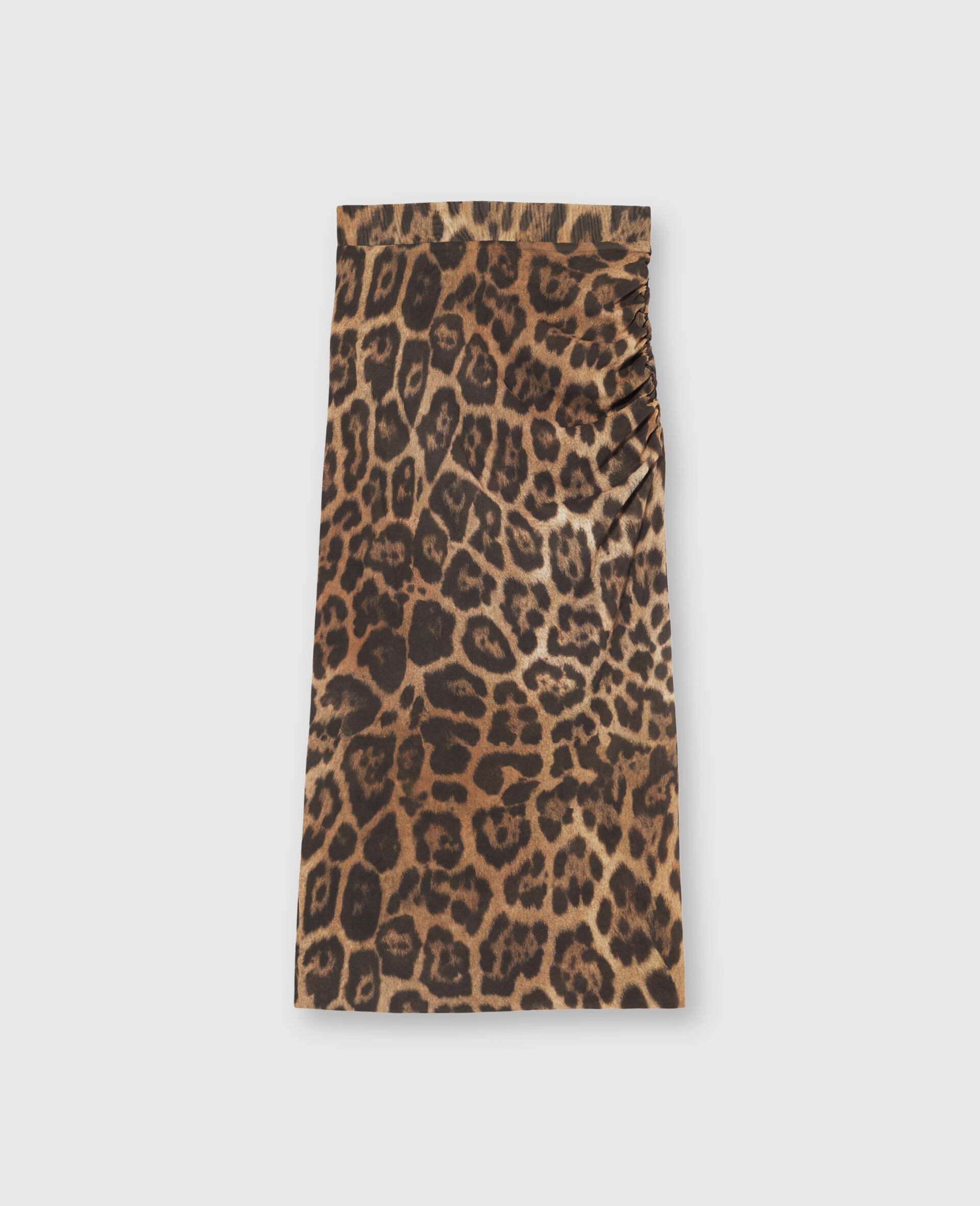 Leopard Mid-Rise Midi Skirt
