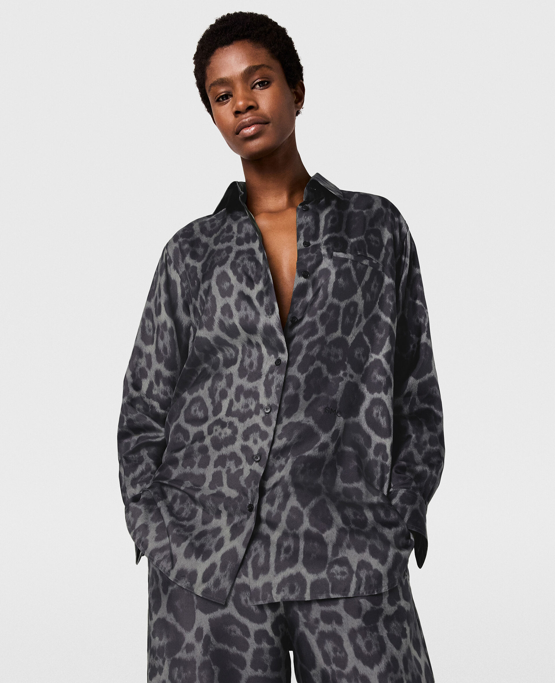 Oversized Leopard Print Shirt